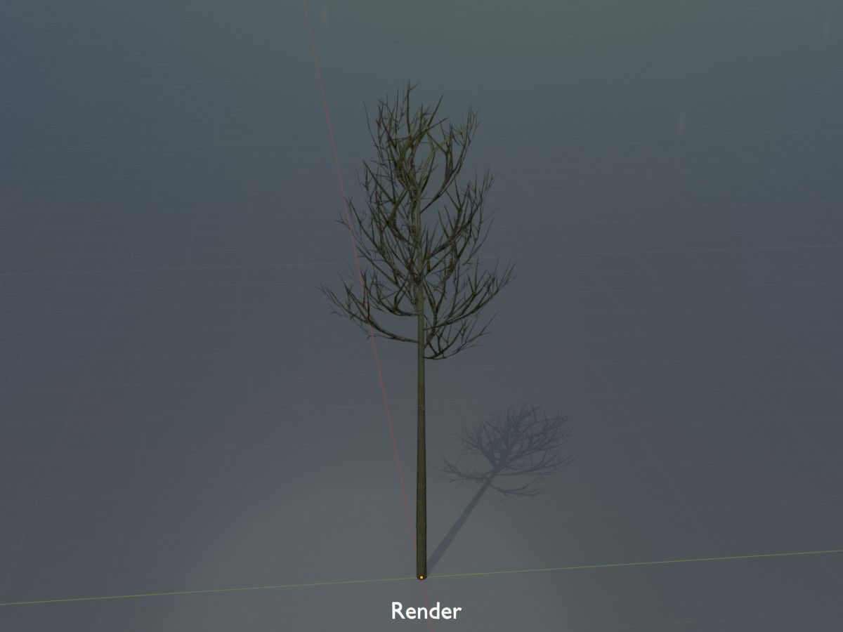 Alnus glutinosa tree winter Package 3D Model Collection_83