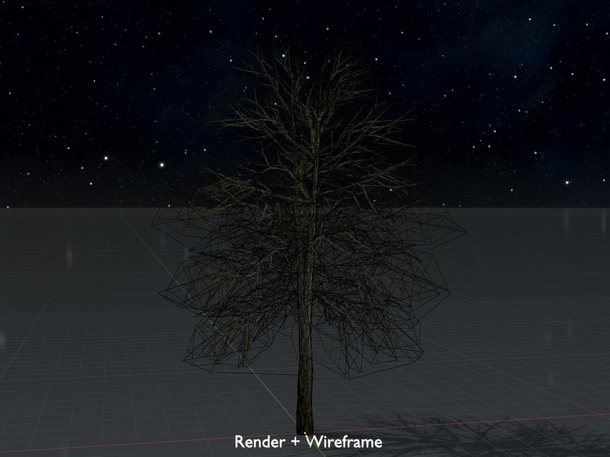 Alnus glutinosa tree winter Package 3D Model Collection_43