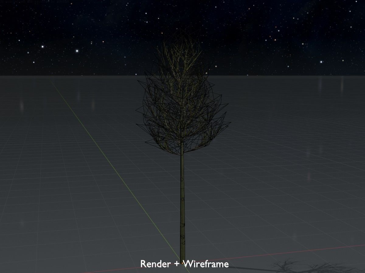 Alnus glutinosa tree winter Package 3D Model Collection_48