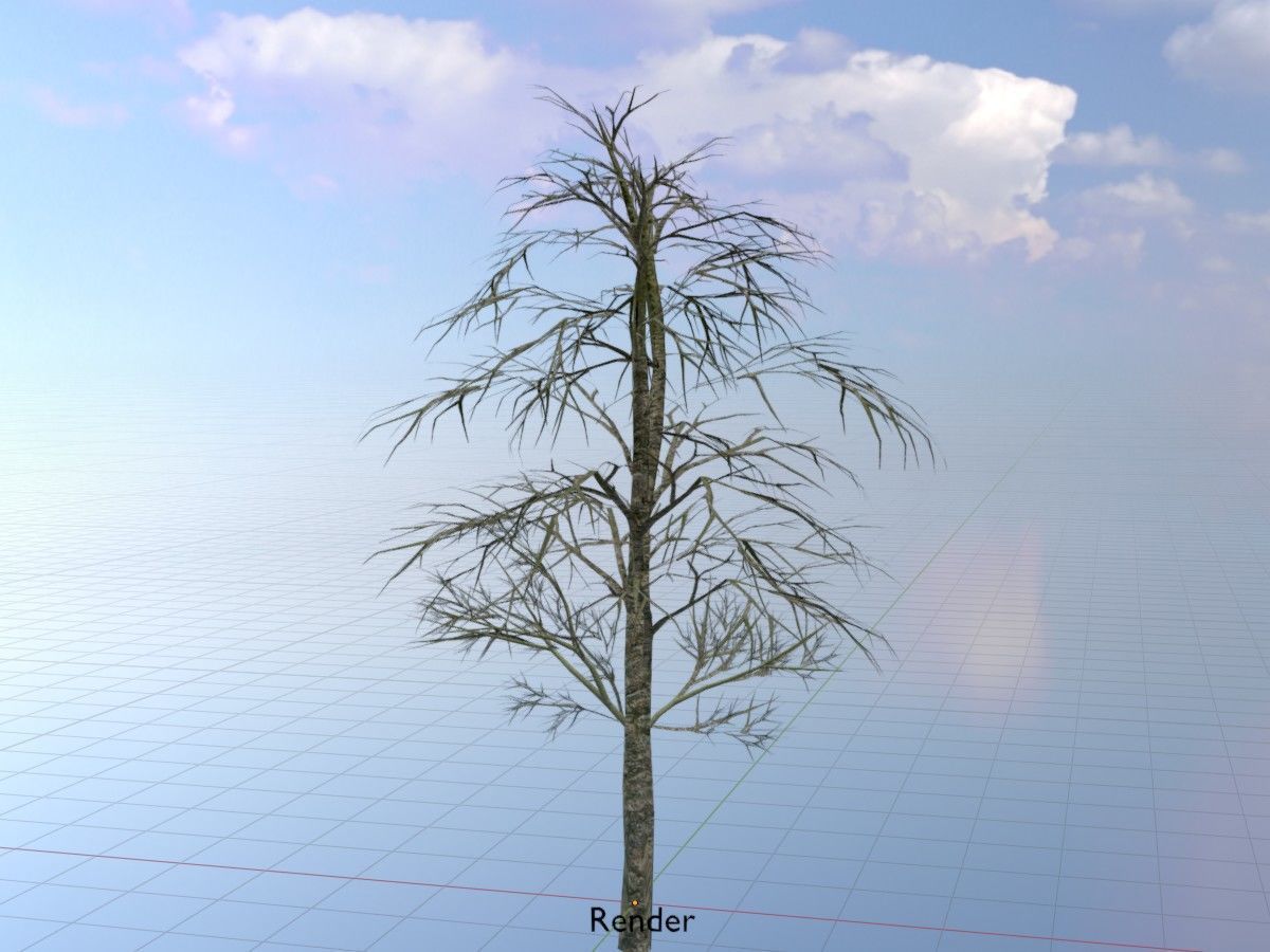 Alnus glutinosa tree winter Package 3D Model Collection_105