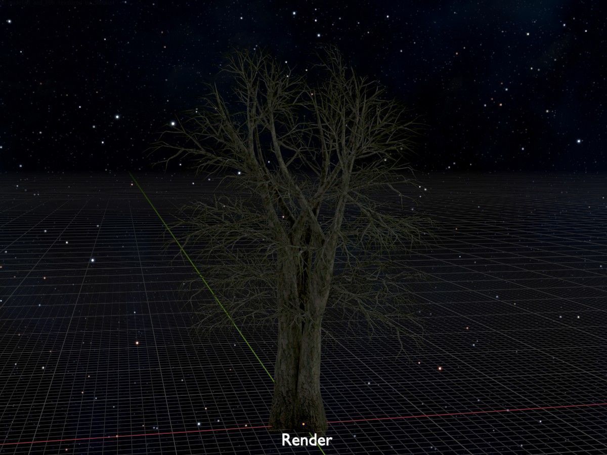 Alnus glutinosa tree winter Package 3D Model Collection_89