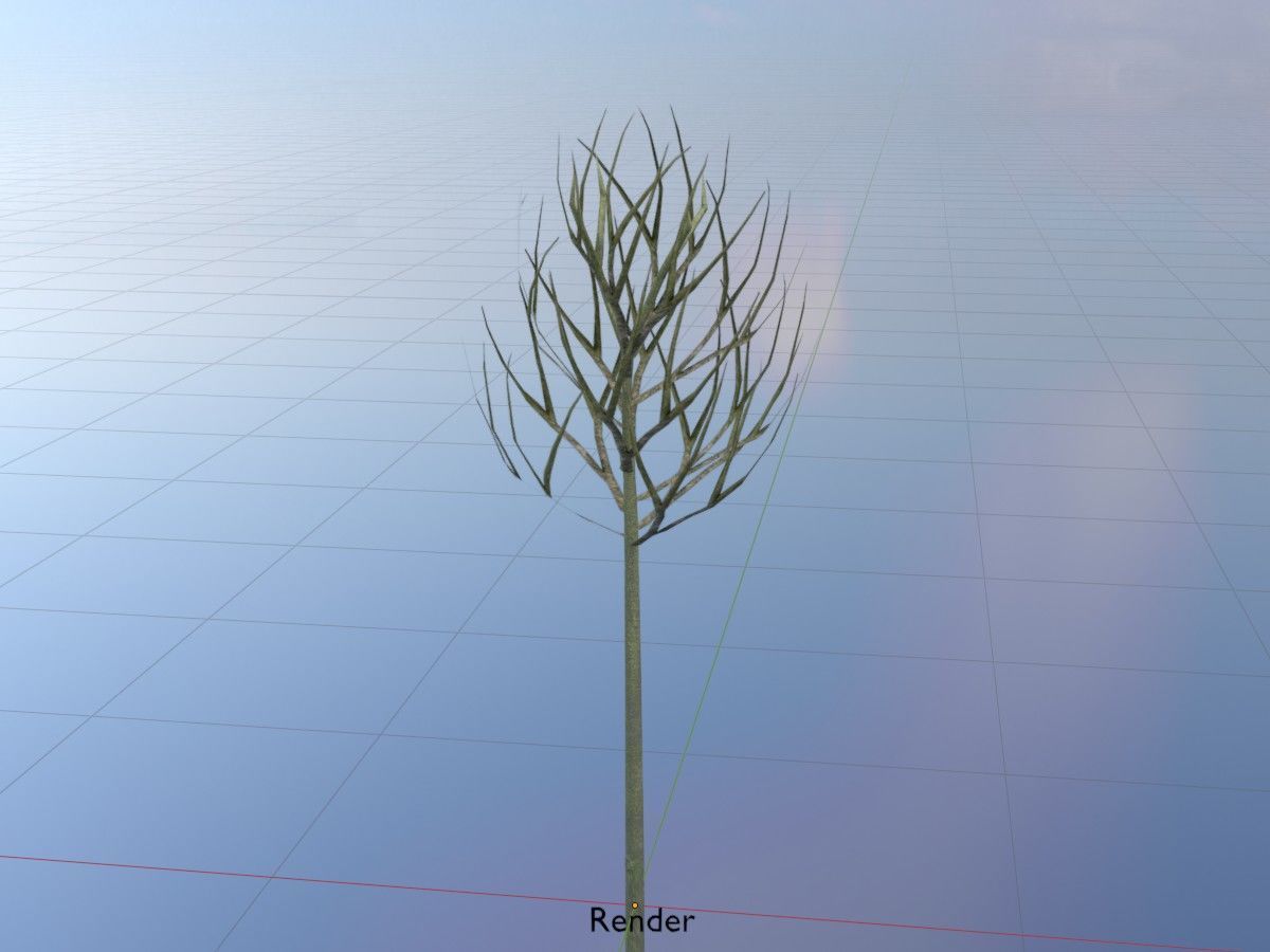 Alnus glutinosa tree winter Package 3D Model Collection_101