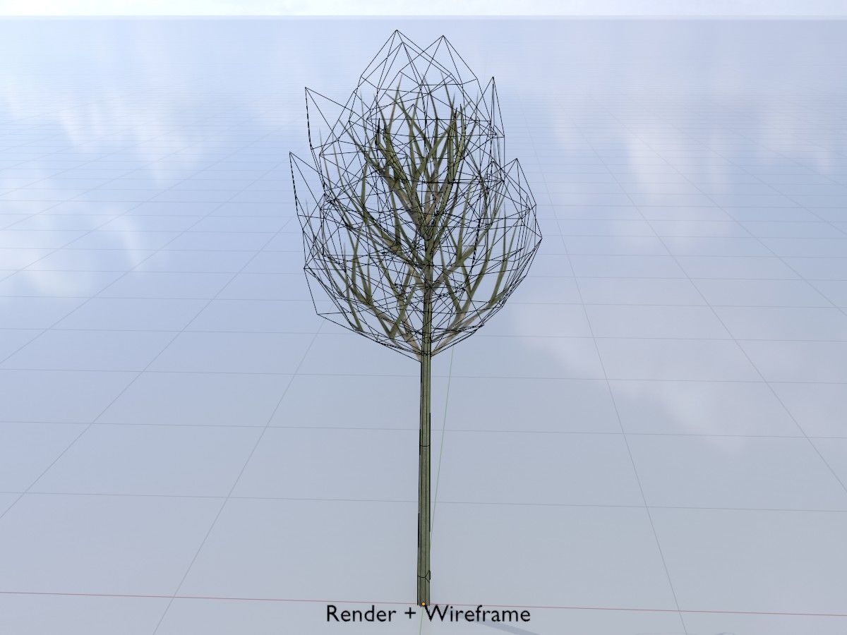 Alnus glutinosa tree winter Package 3D Model Collection_38