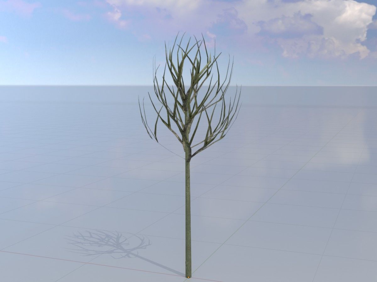 Alnus glutinosa tree winter Package 3D Model Collection_31
