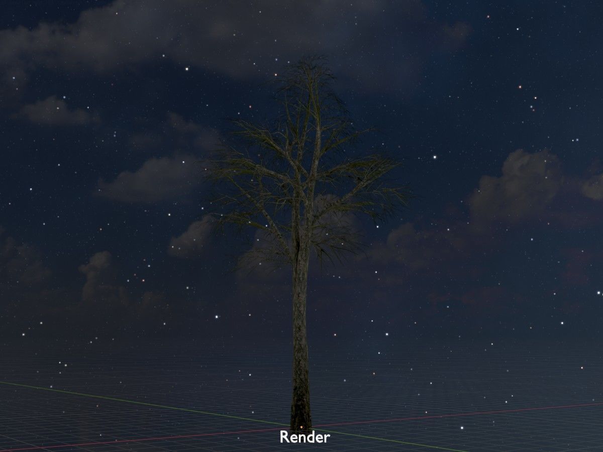 Alnus glutinosa tree winter Package 3D Model Collection_107