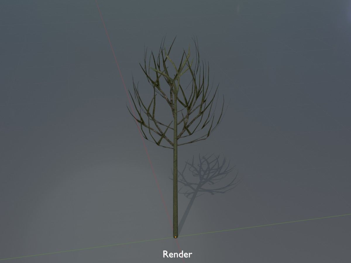 Alnus glutinosa tree winter Package 3D Model Collection_80