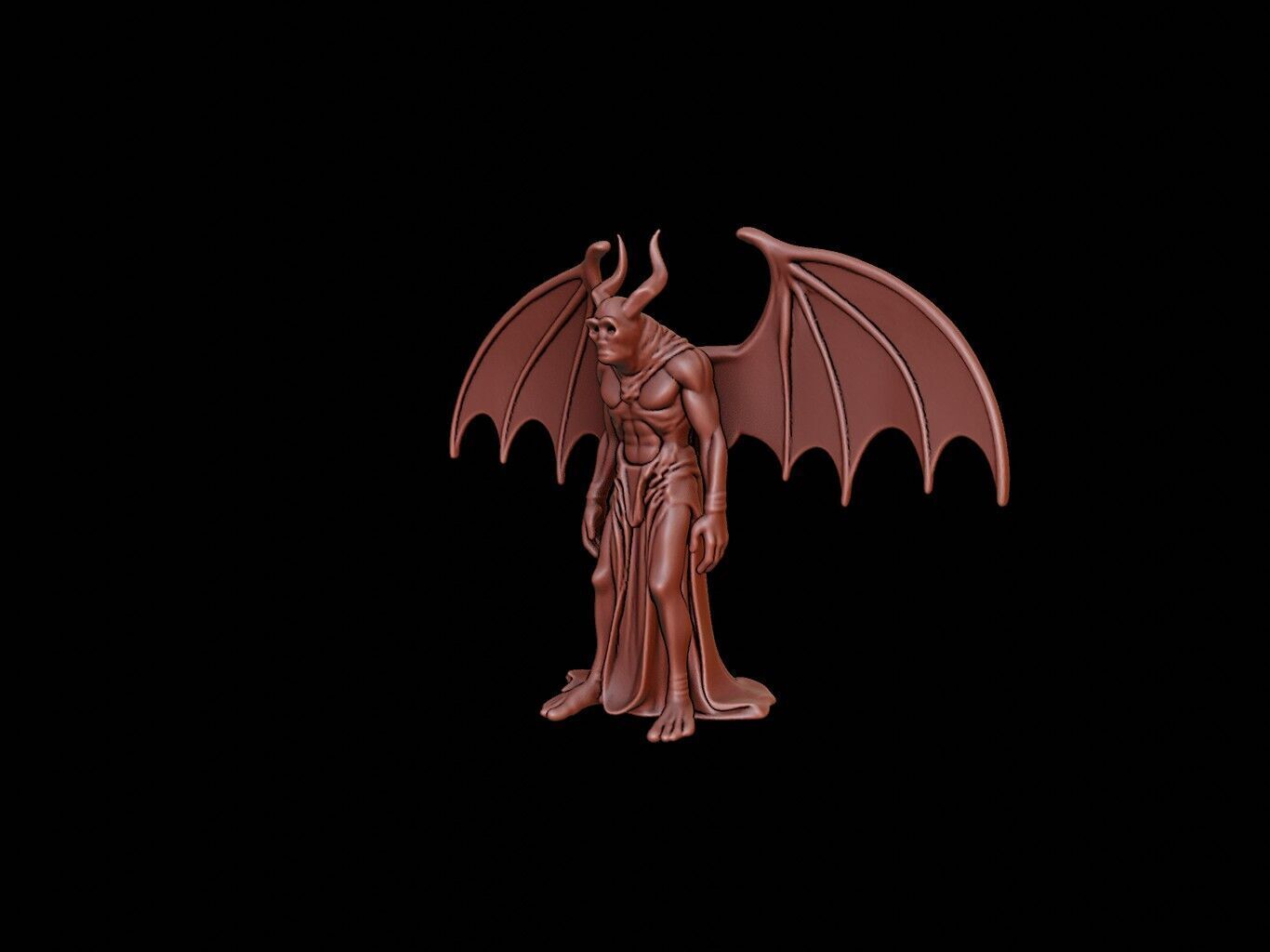 Mothman Figure 3D print model_2