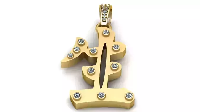 Hip Hop Anchor pendant 3d printable model