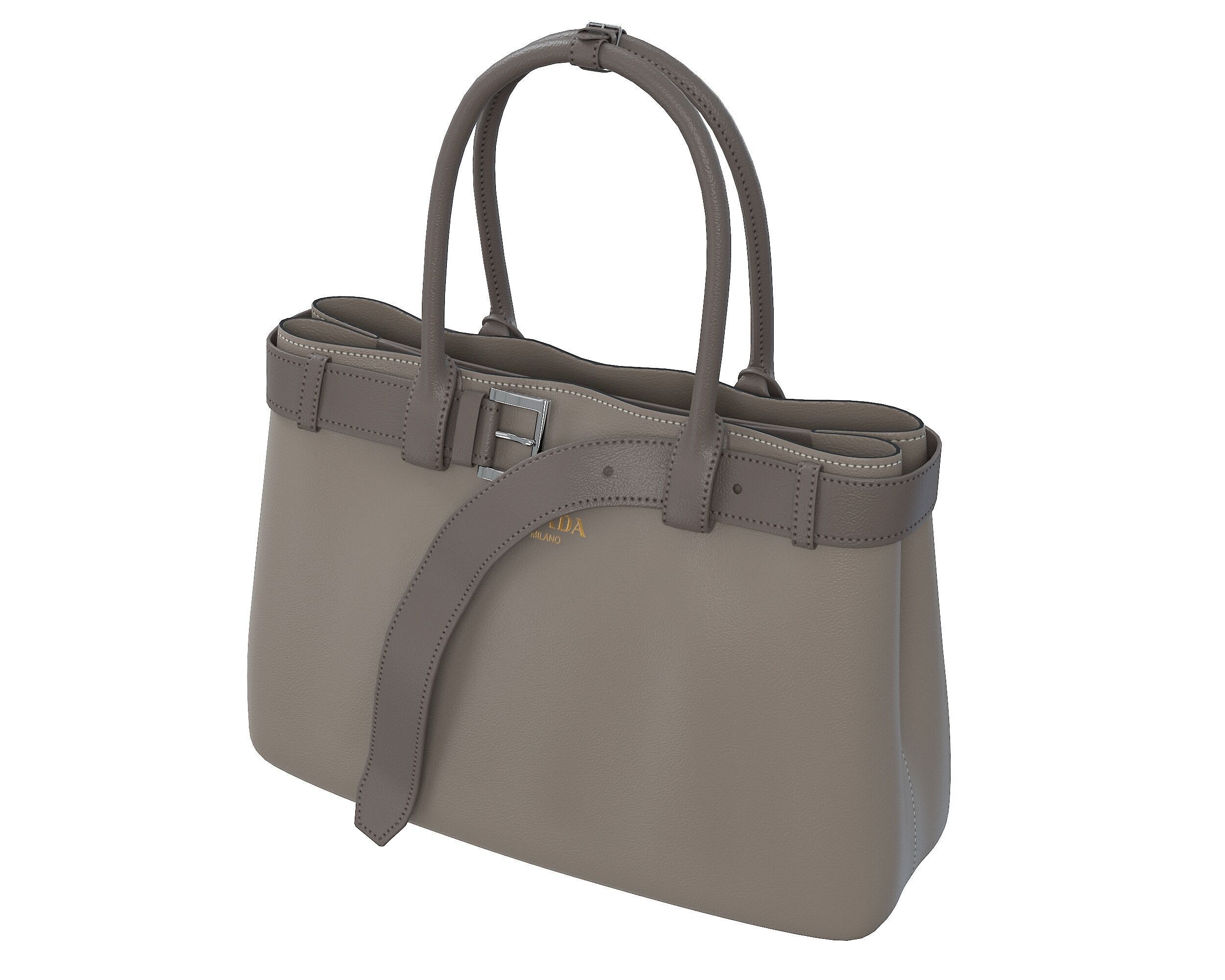 Prada Buckle Bag Low-poly 3D model_7