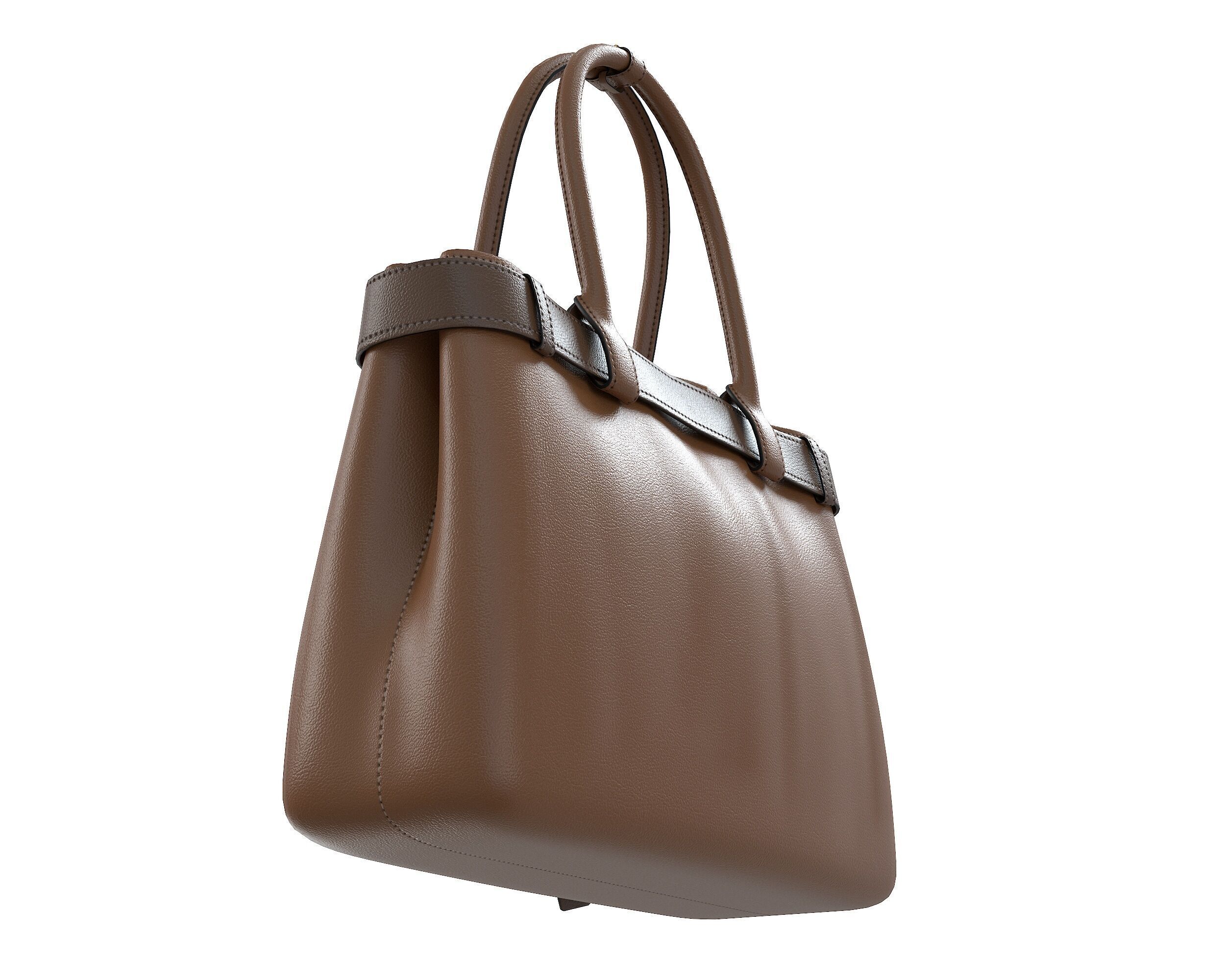 Prada Buckle Bag Low-poly 3D model_6