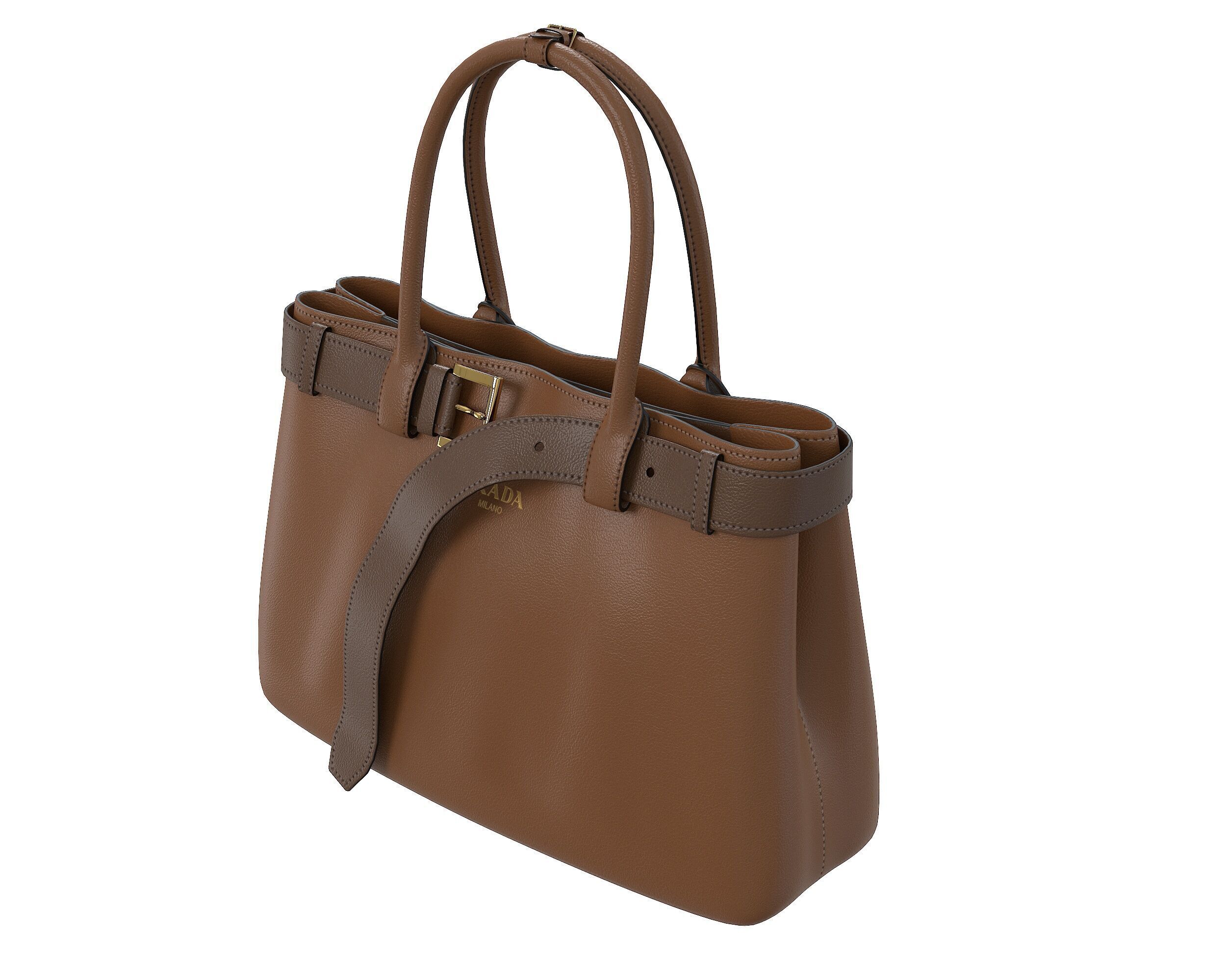 Prada Buckle Bag Low-poly 3D model_11