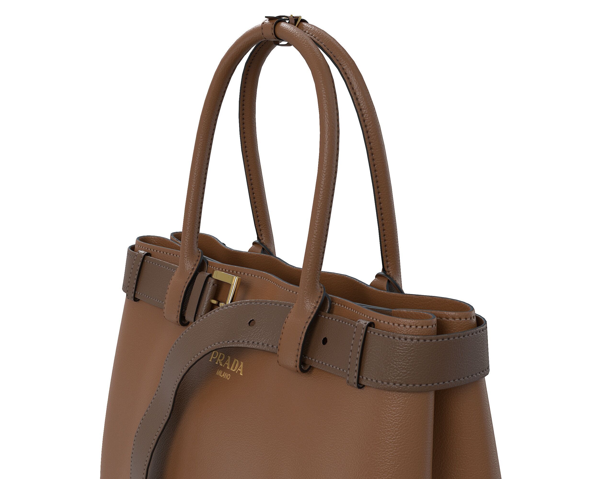 Prada Buckle Bag Low-poly 3D model_9