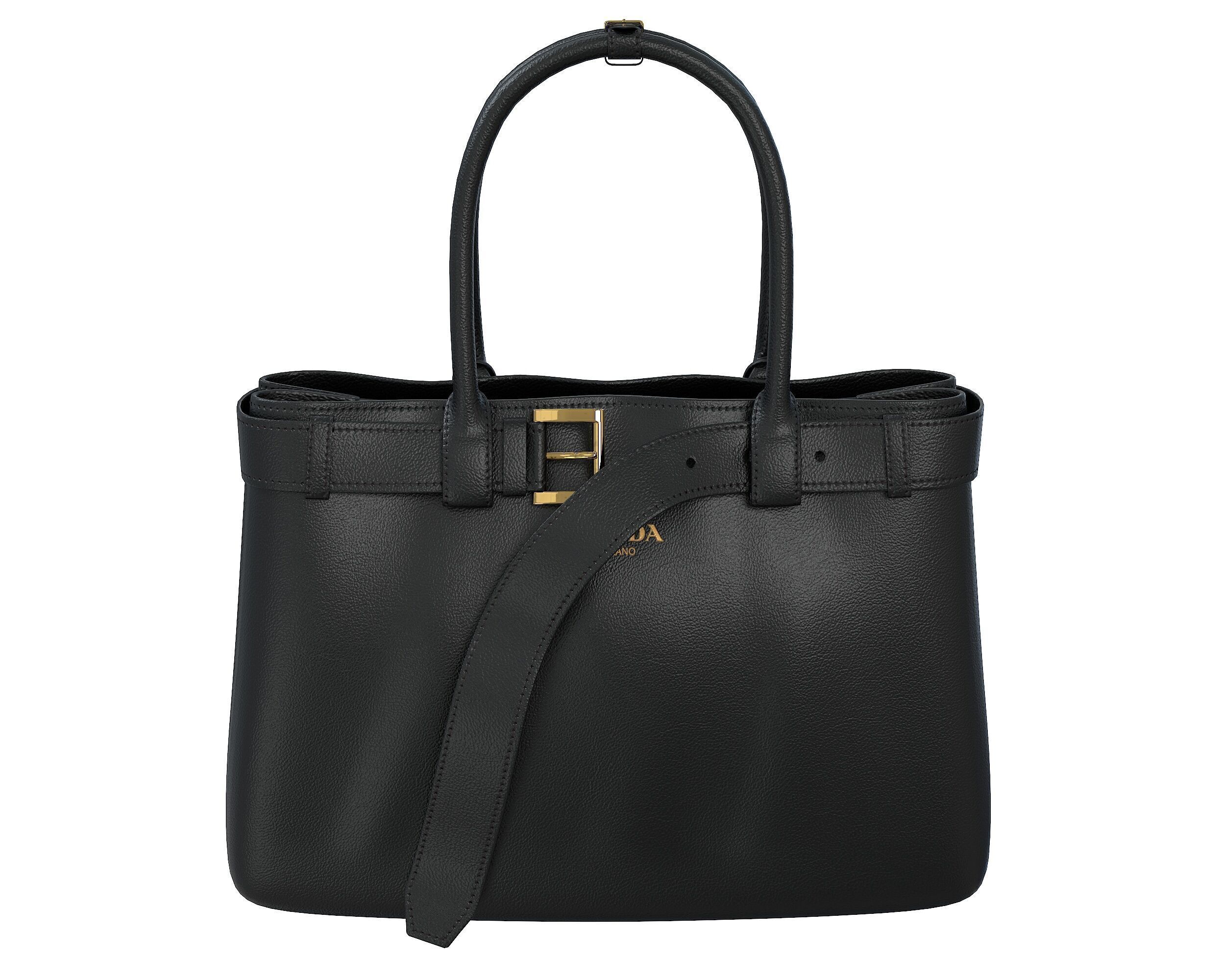 Prada Buckle Bag Low-poly 3D model_8