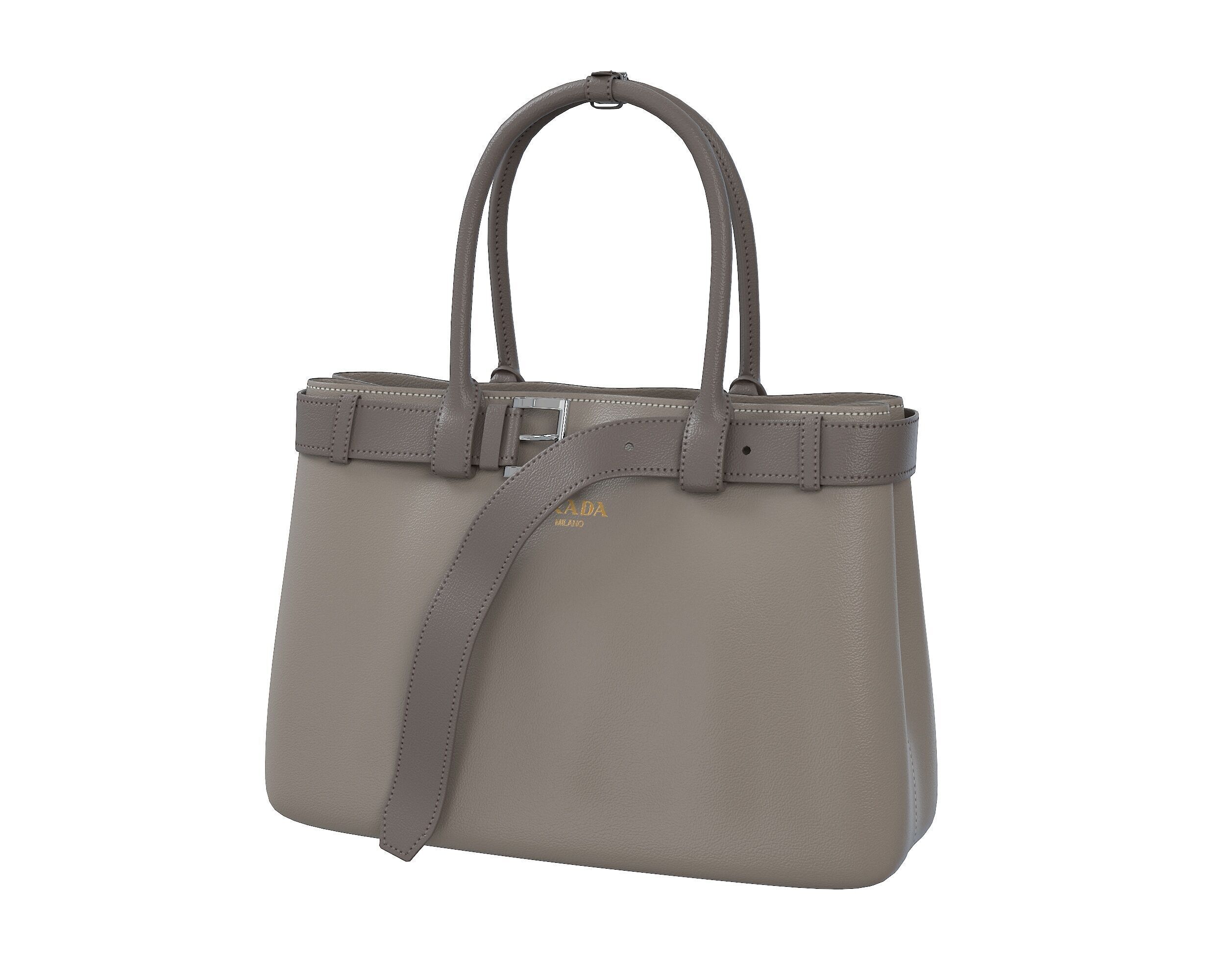 Prada Buckle Bag Low-poly 3D model_3