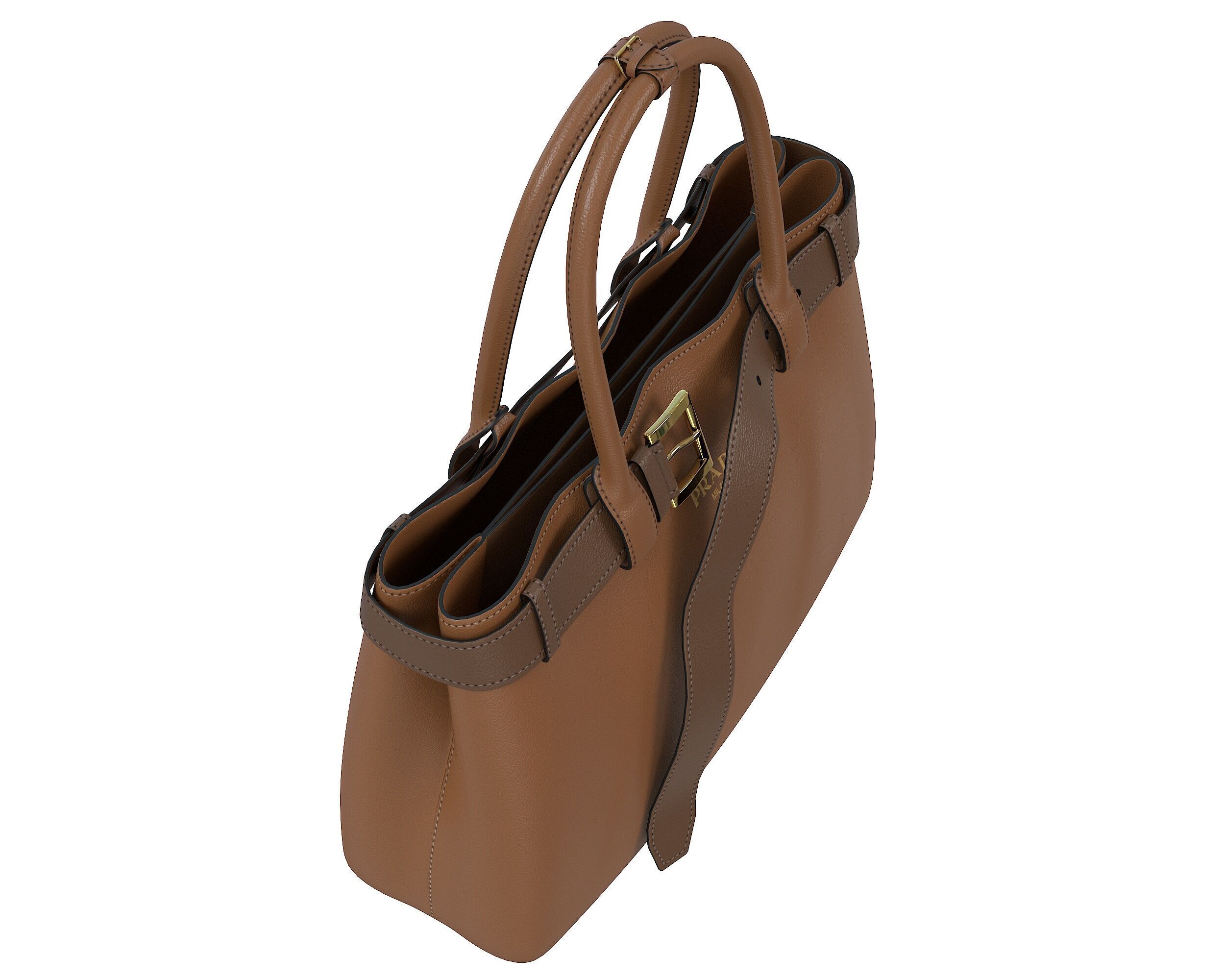 Prada Buckle Bag Low-poly 3D model_10