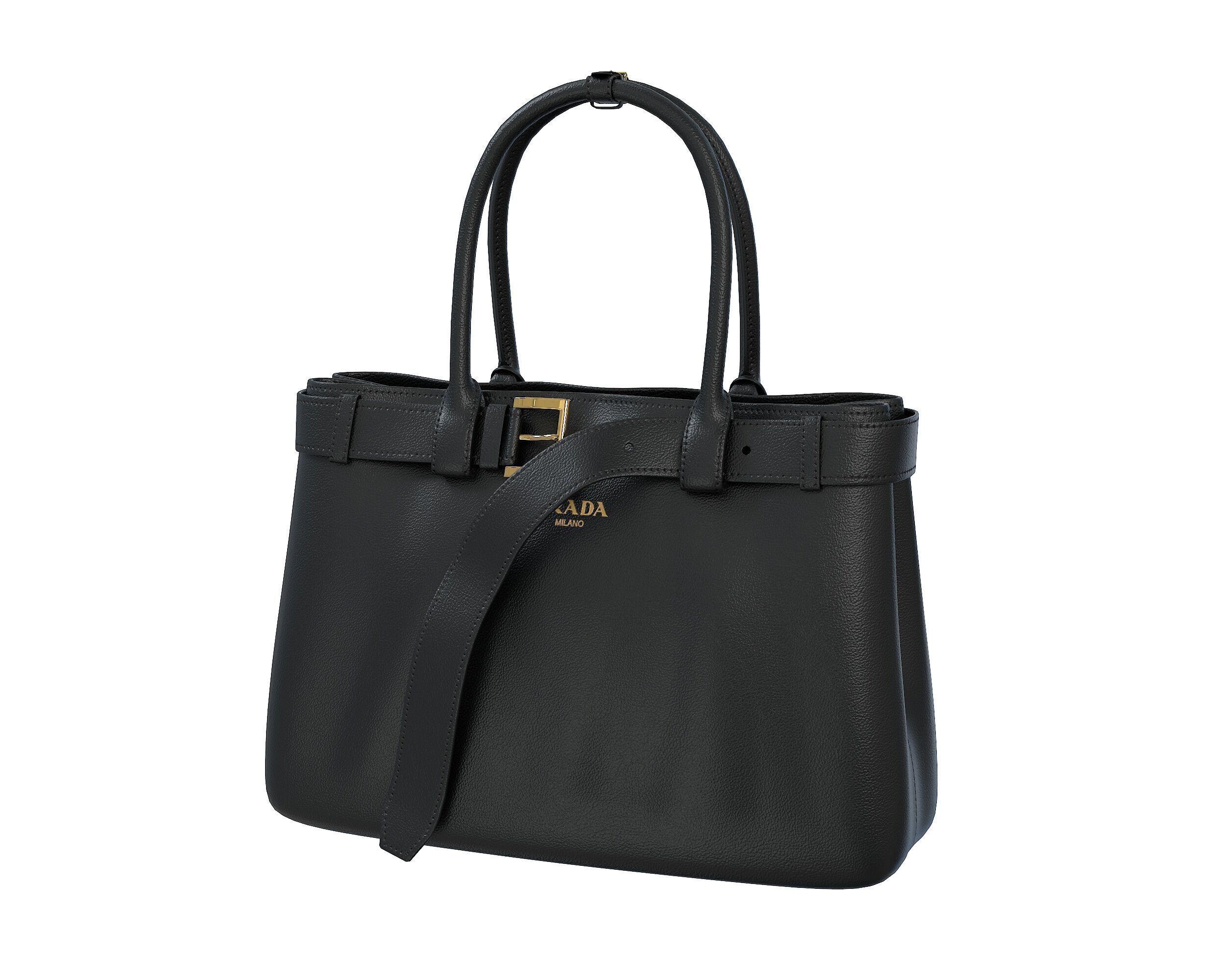 Prada Buckle Bag Low-poly 3D model_1