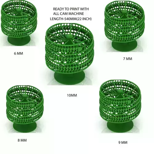 5 SET Oval CUBAN FULL CHAIN TREE READY TO PRINT 