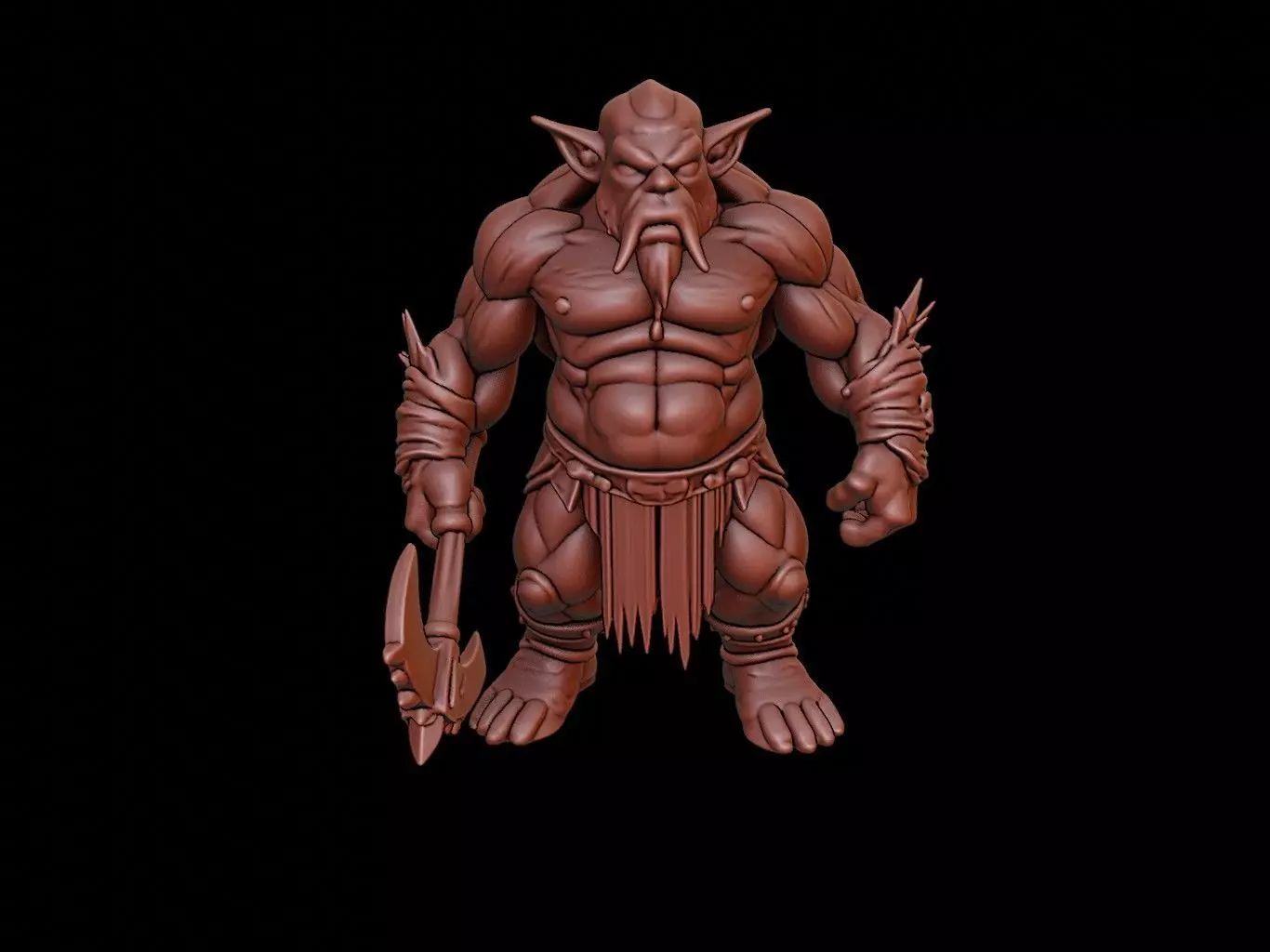Orc Figure 3D print model_0