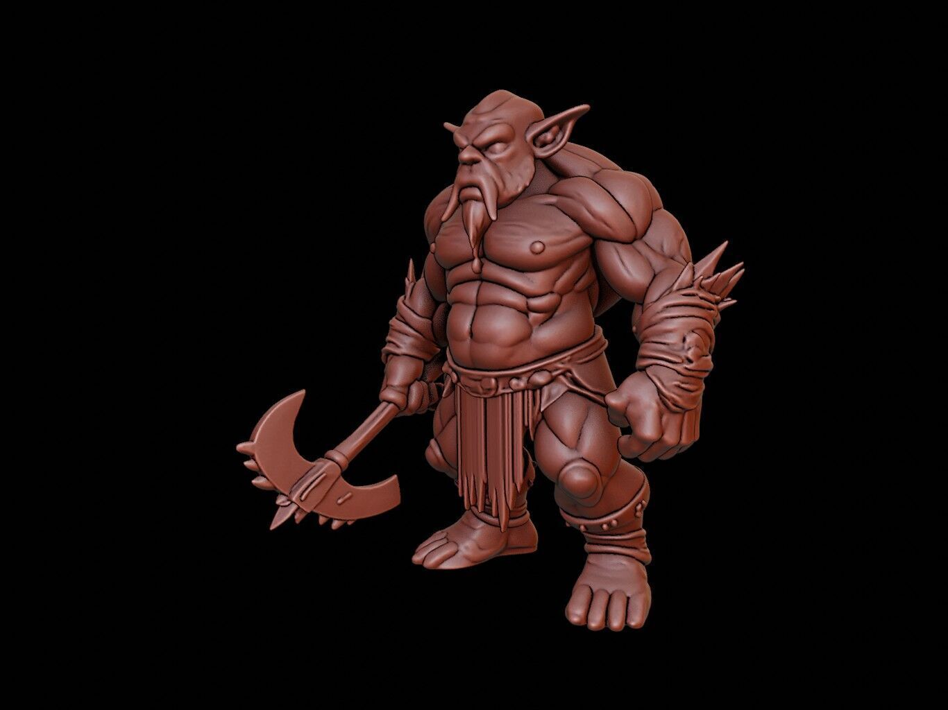 Orc Figure 3D print model_2