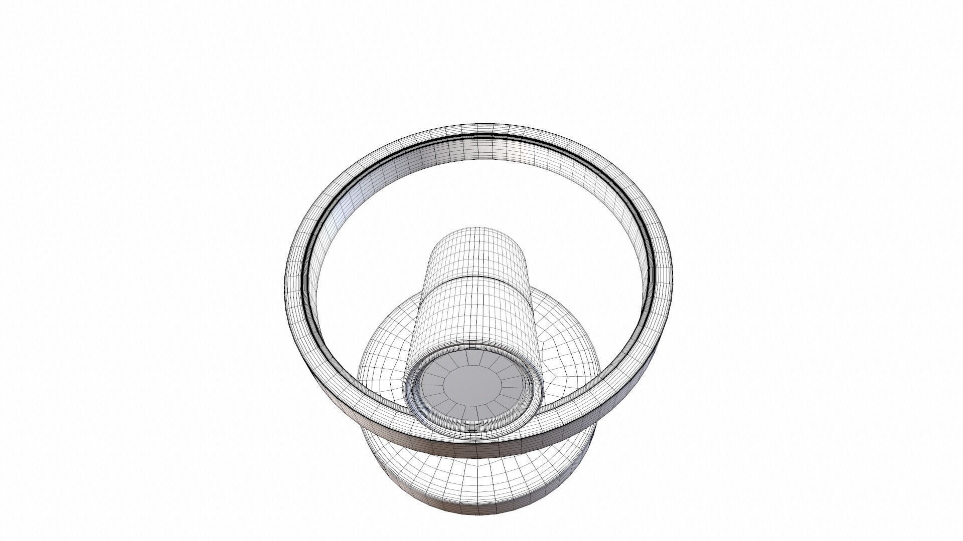 Wall Ceiling Light with Spot 3D model_11