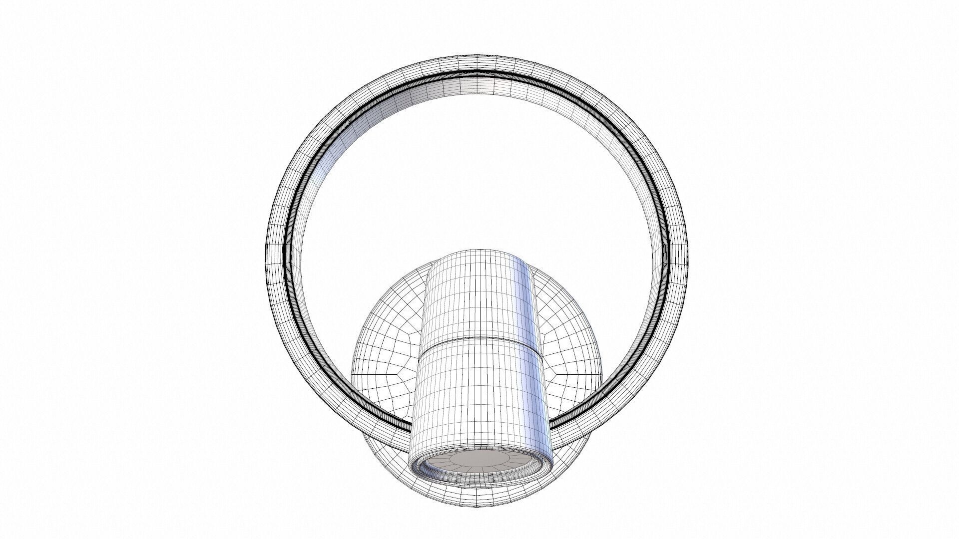 Wall Ceiling Light with Spot 3D model_8