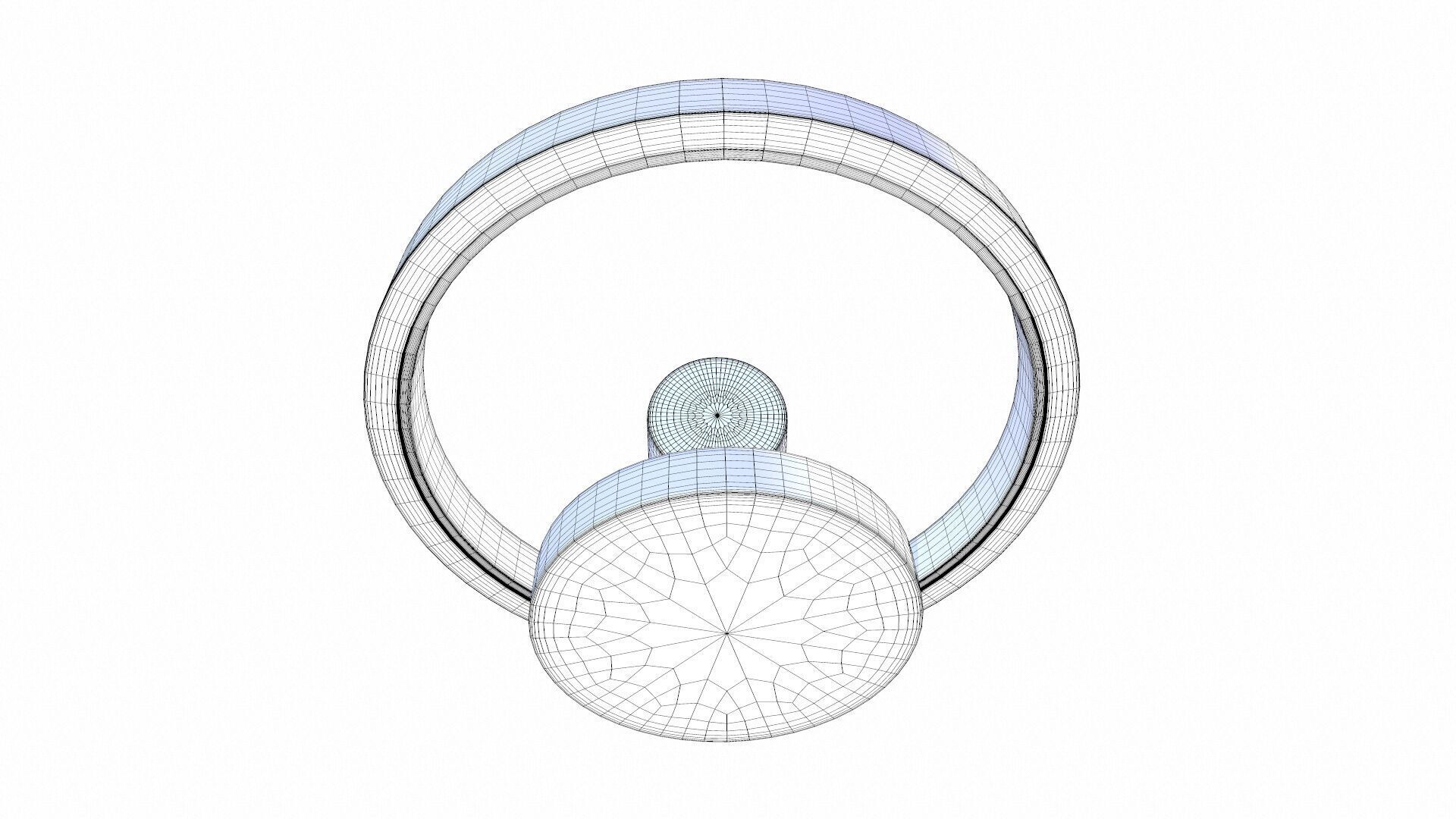 Wall Ceiling Light with Spot 3D model_10