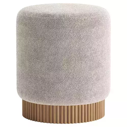 Scandi Pouf Beige By inmyroom 3D model