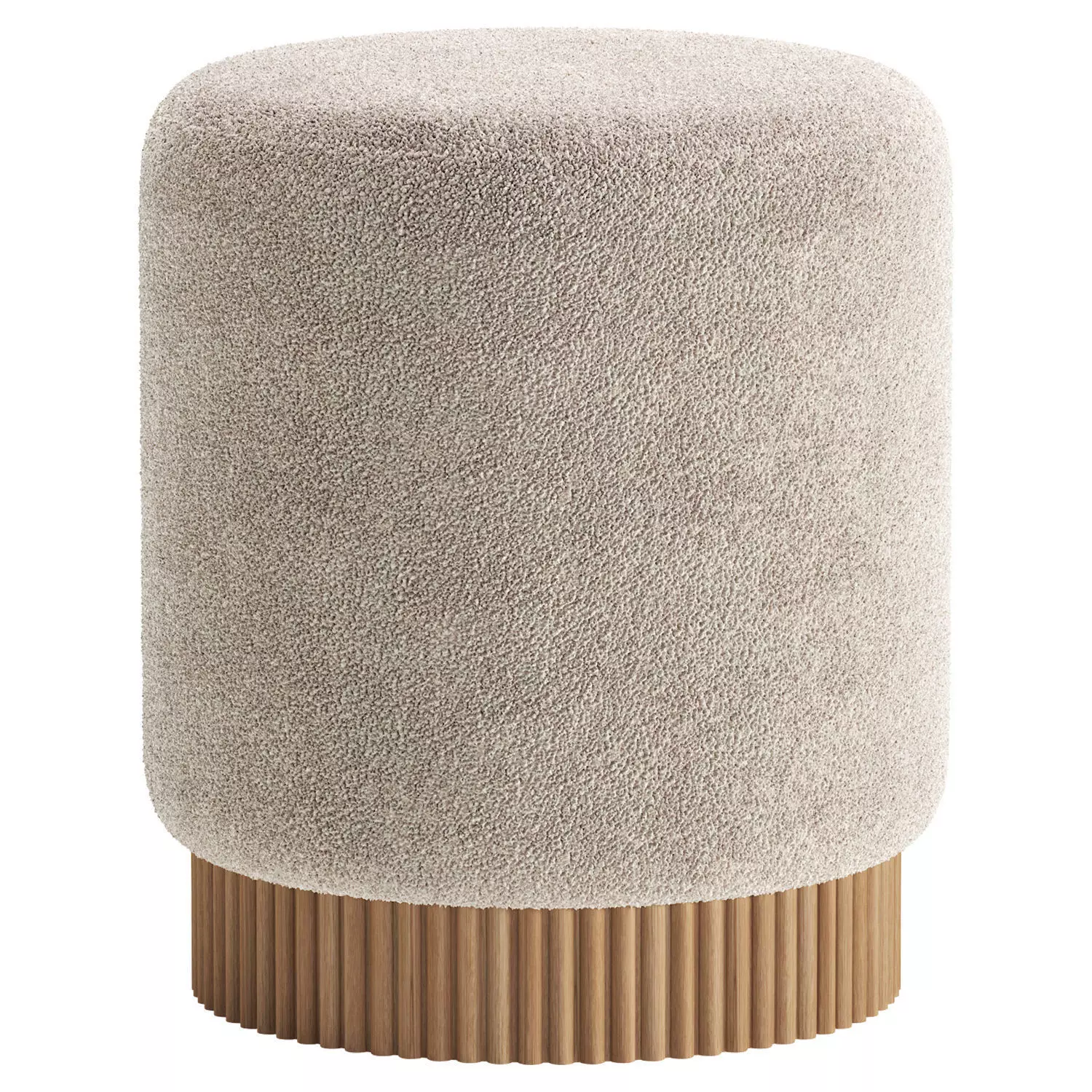 Scandi Pouf Beige By inmyroom 3D model_0