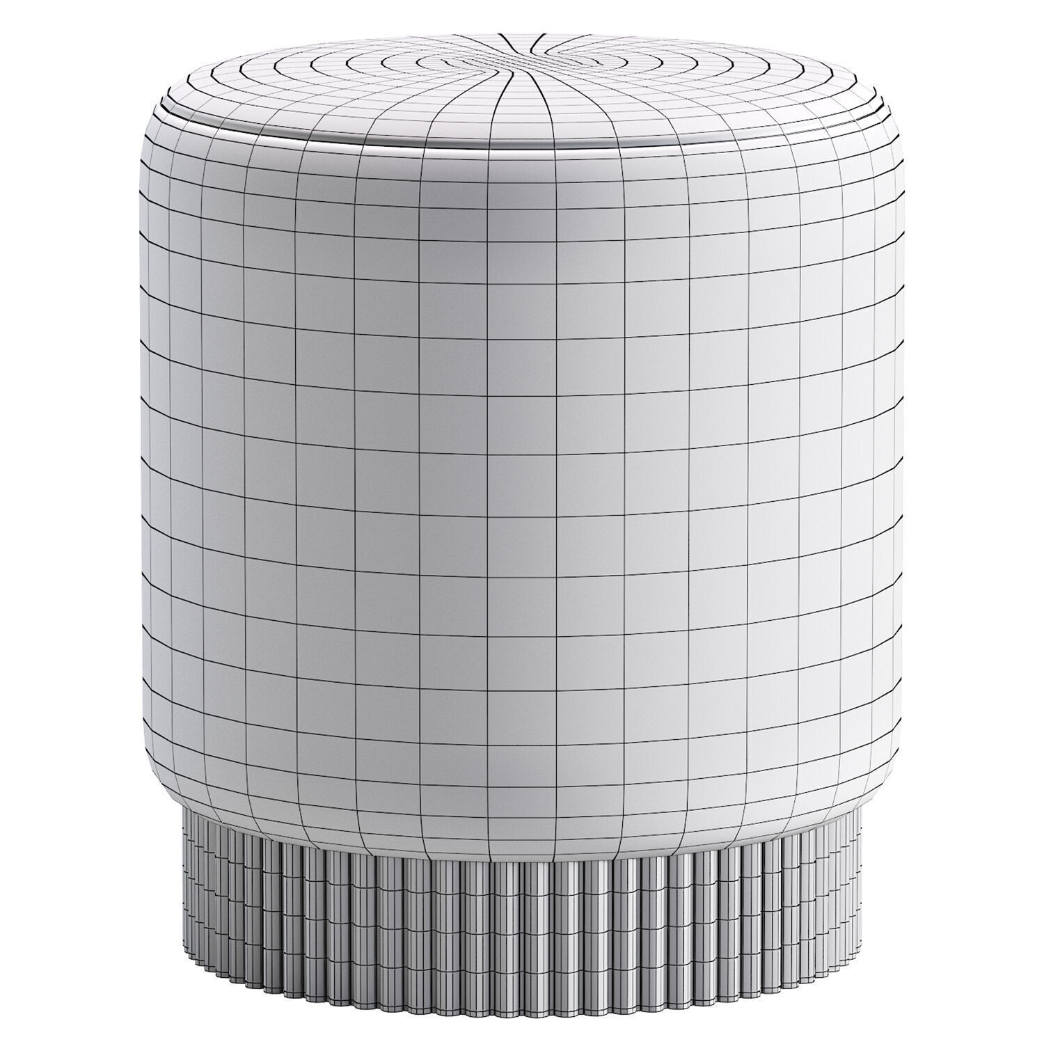 Scandi Pouf Beige By inmyroom 3D model_6