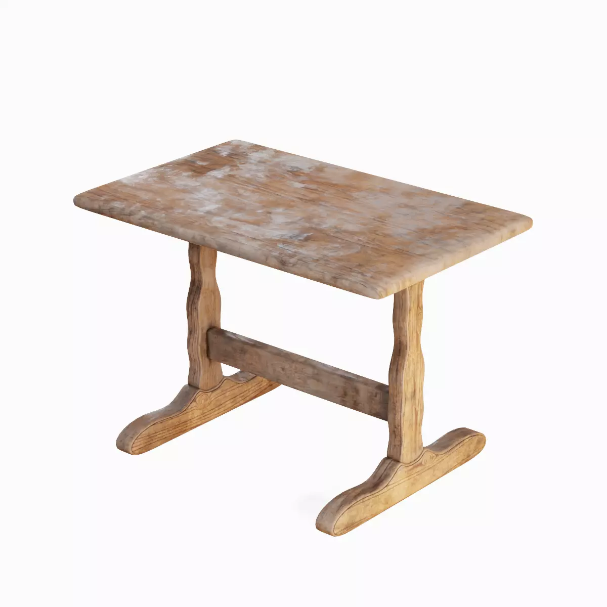 Wooden Dining Table 04 3D model_0