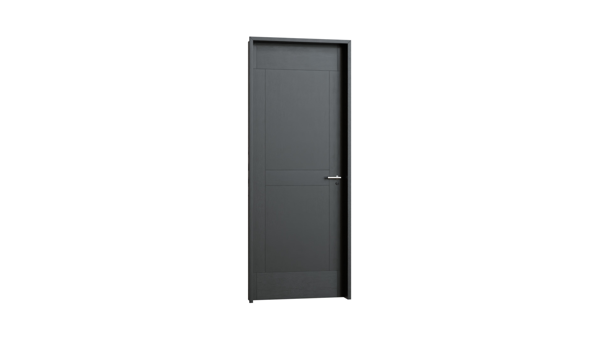 Black Door In 3D model_1