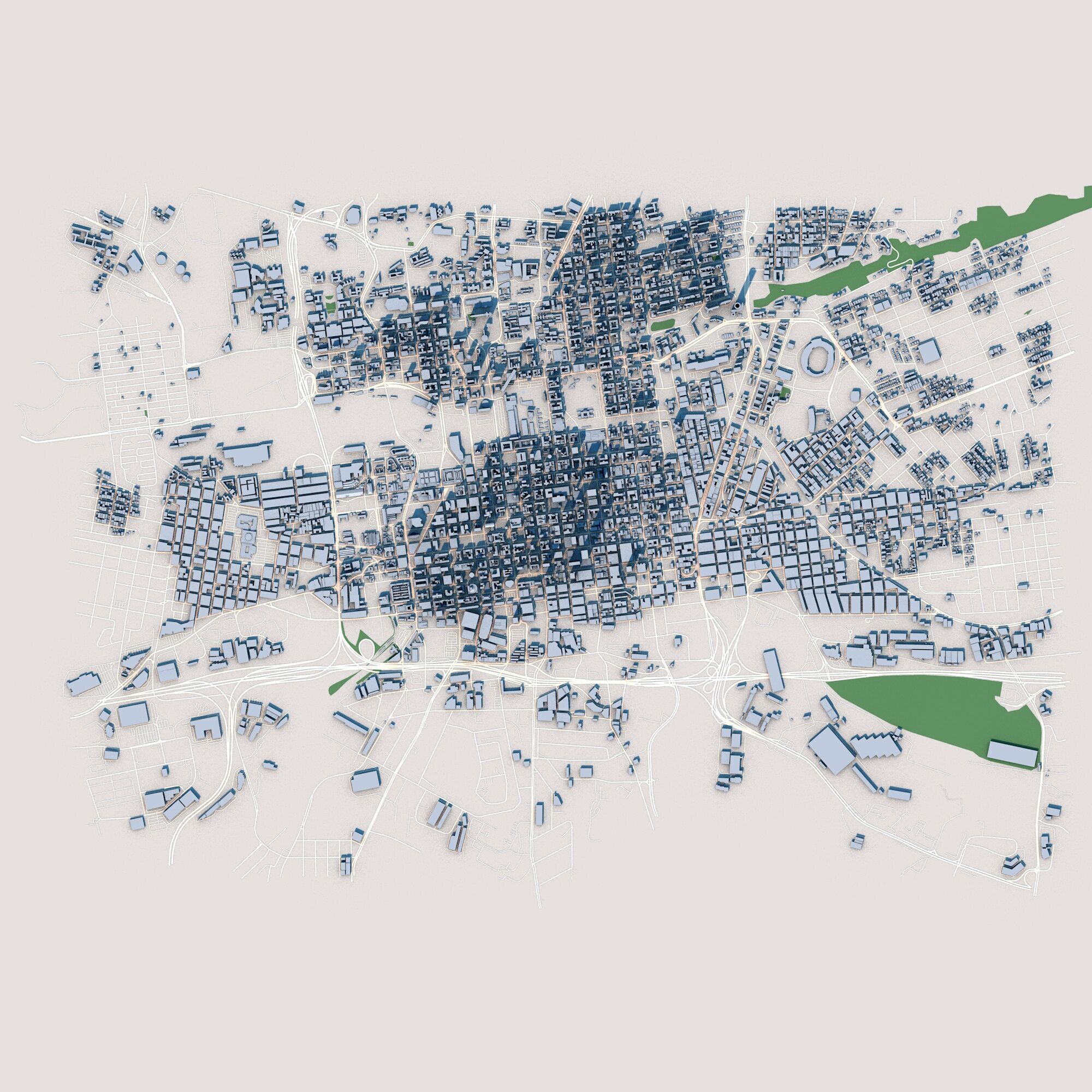 Johannesburg City South Africa 3D model_2