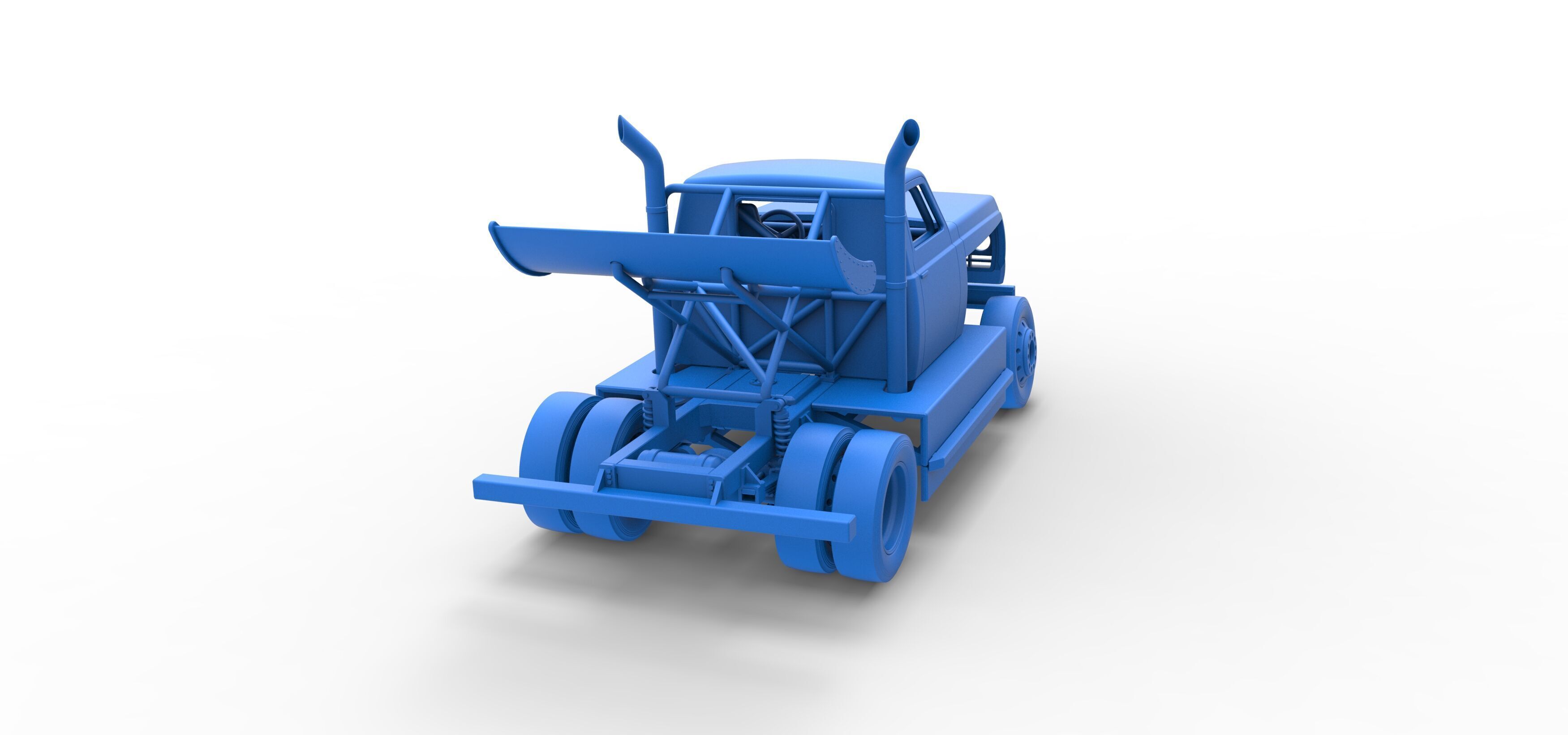 Big Rig Racing Semi truck Scale 1 to 25 3D print model_54