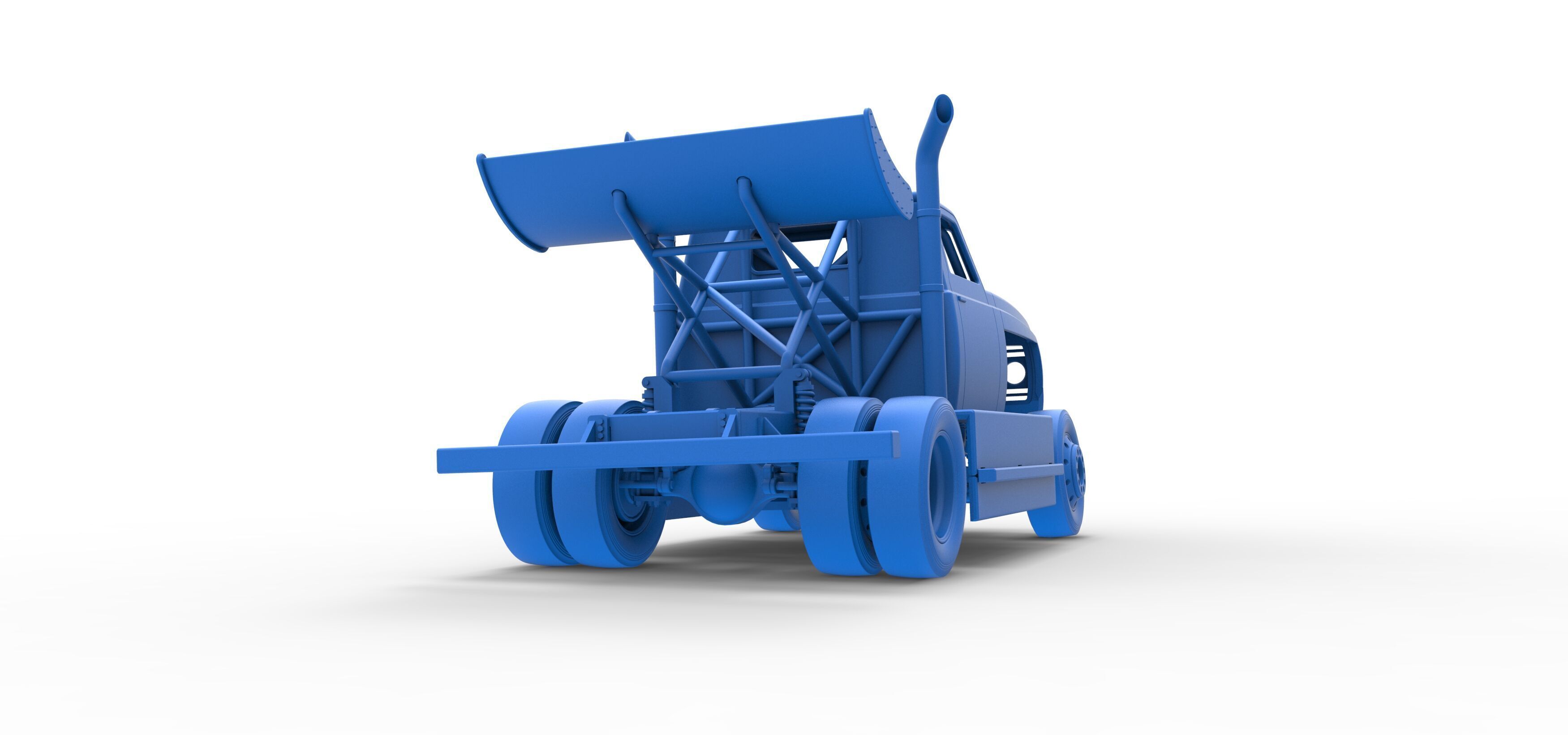 Big Rig Racing Semi truck Scale 1 to 25 3D print model_55