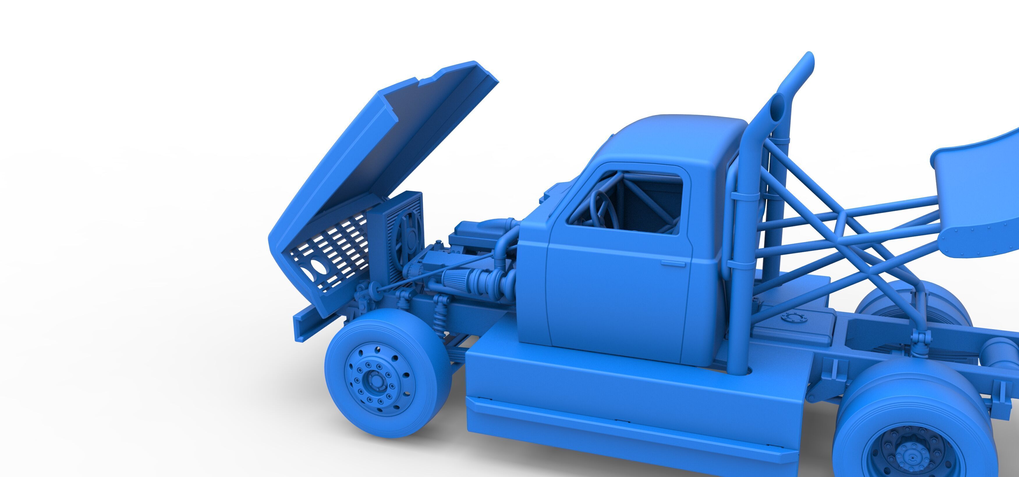 Big Rig Racing Semi truck Scale 1 to 25 3D print model_68