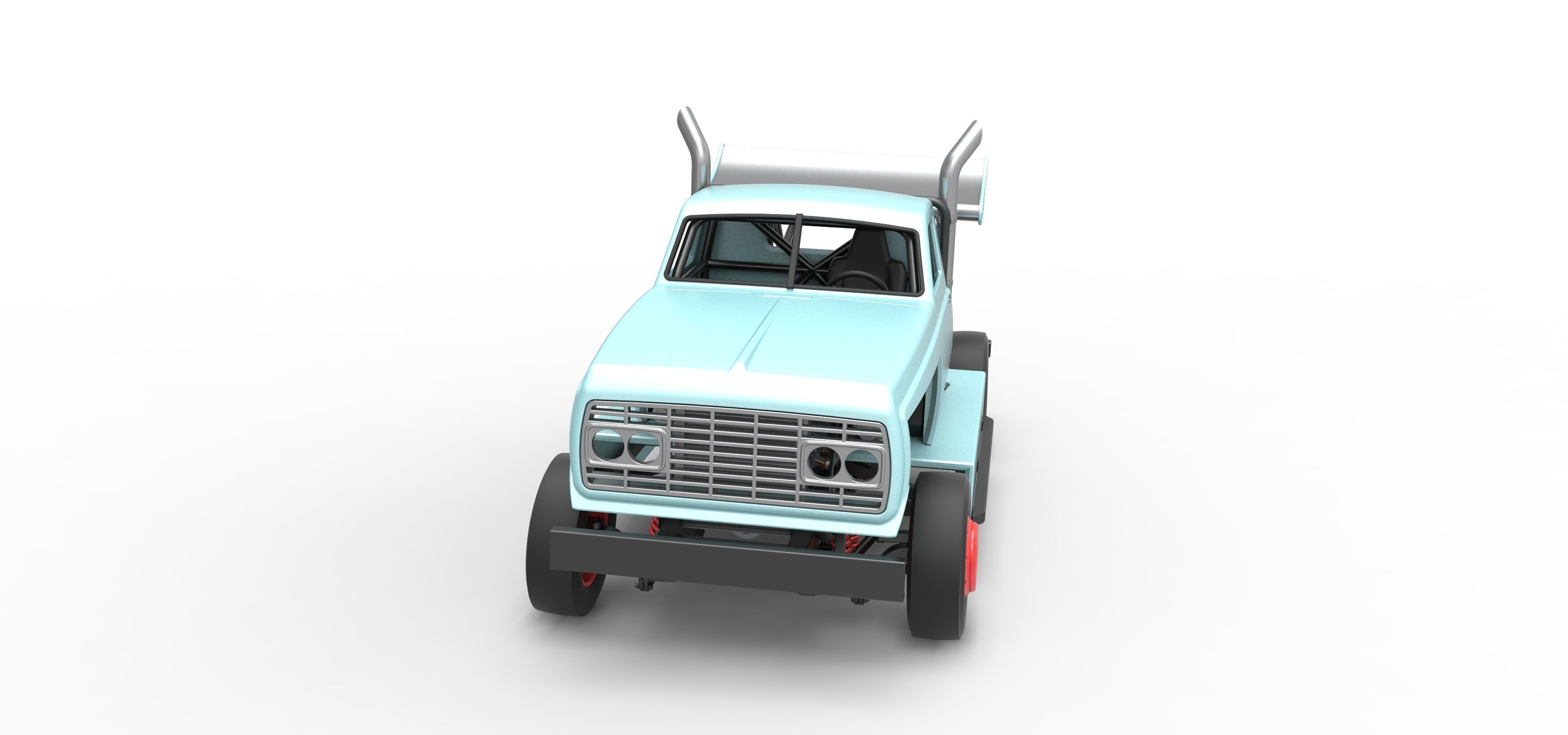 Big Rig Racing Semi truck Scale 1 to 25 3D print model_5