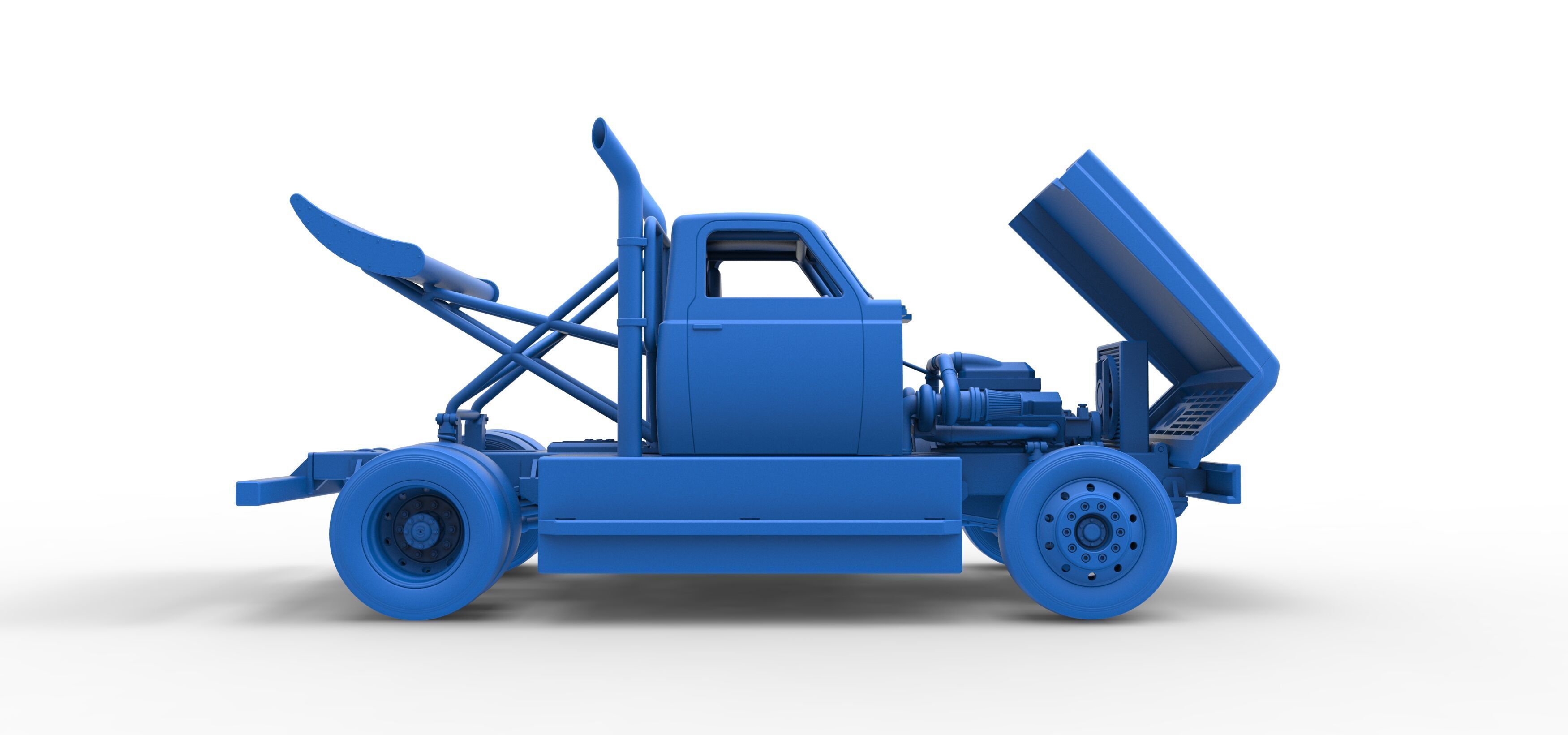 Big Rig Racing Semi truck Scale 1 to 25 3D print model_69