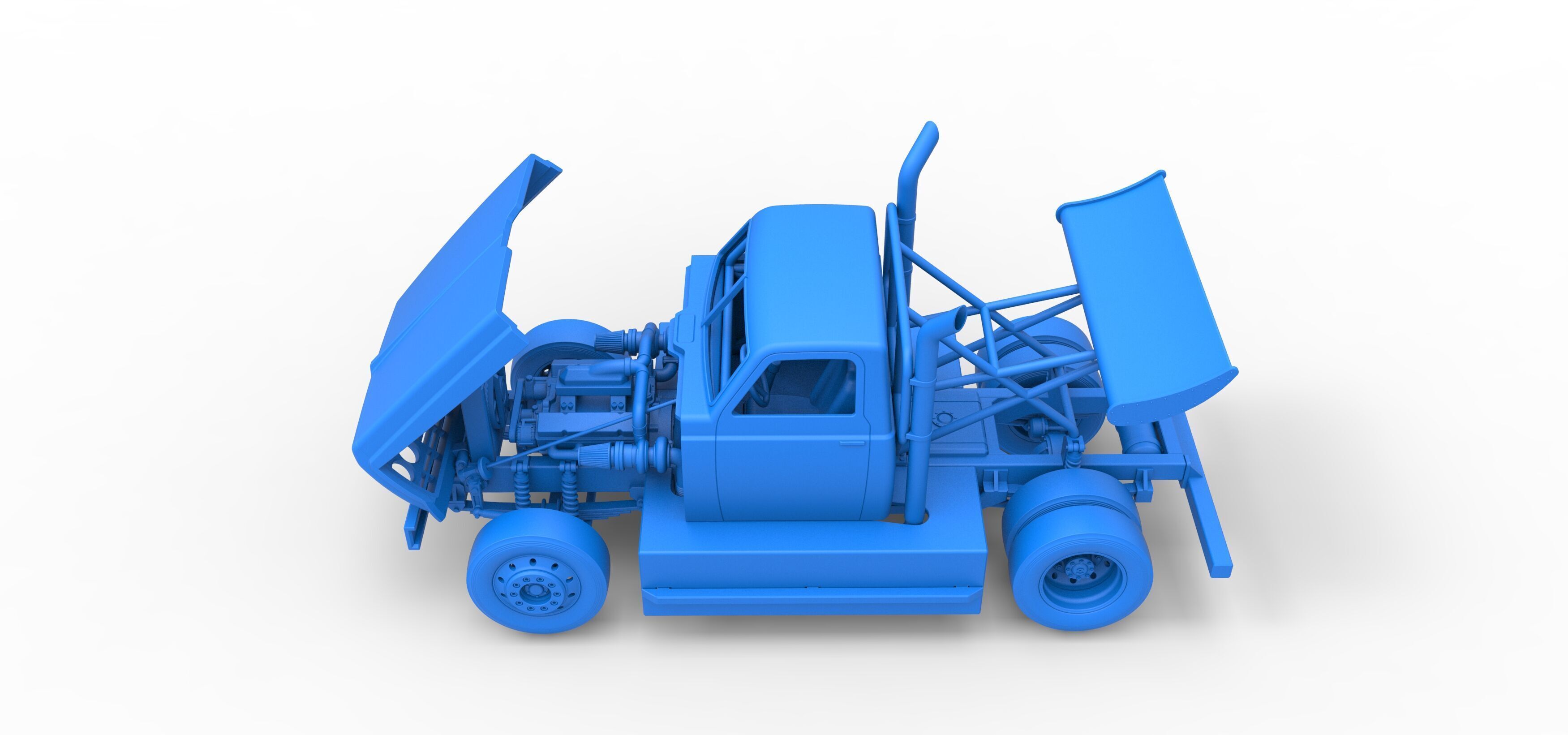Big Rig Racing Semi truck Scale 1 to 25 3D print model_67