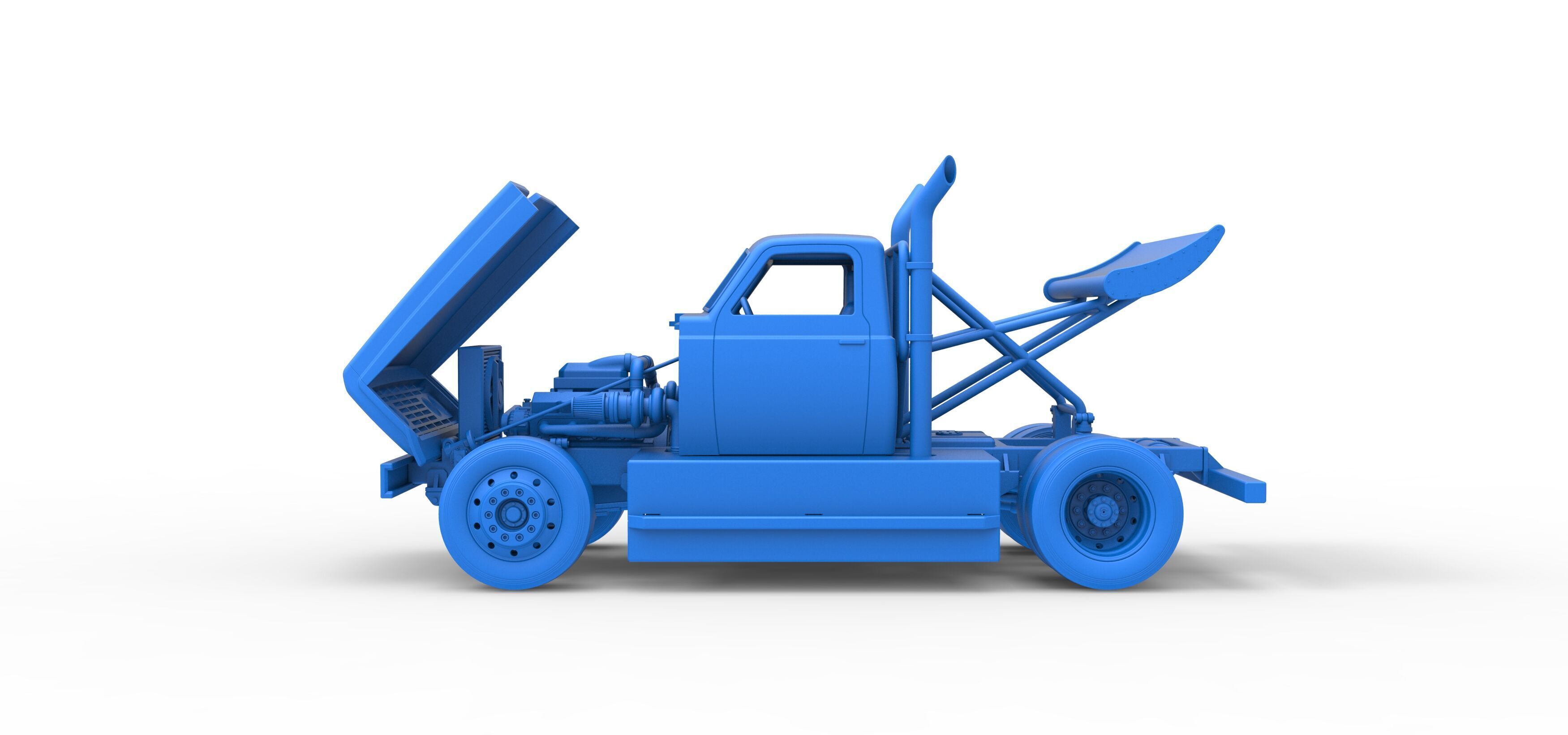 Big Rig Racing Semi truck Scale 1 to 25 3D print model_66