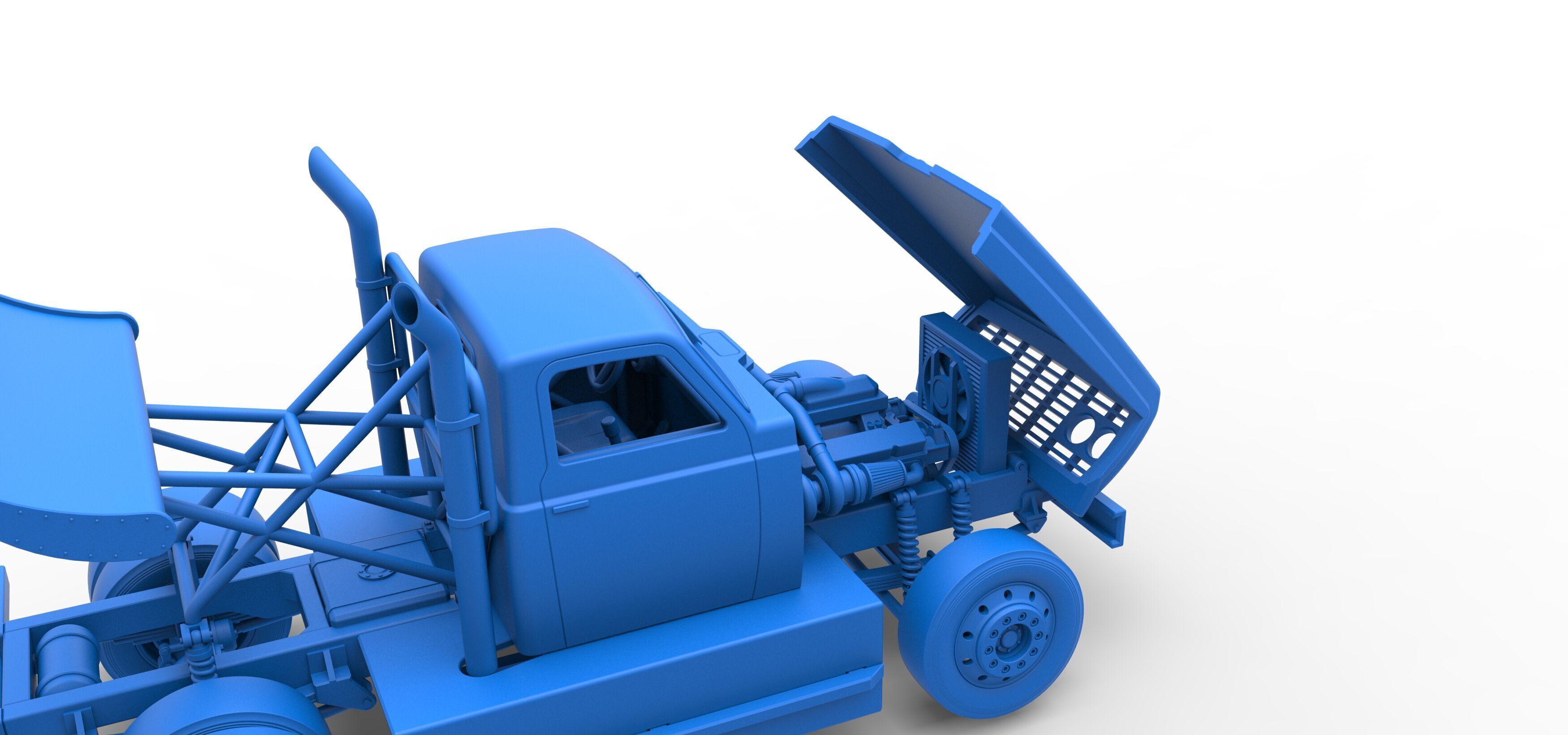 Big Rig Racing Semi truck Scale 1 to 25 3D print model_71