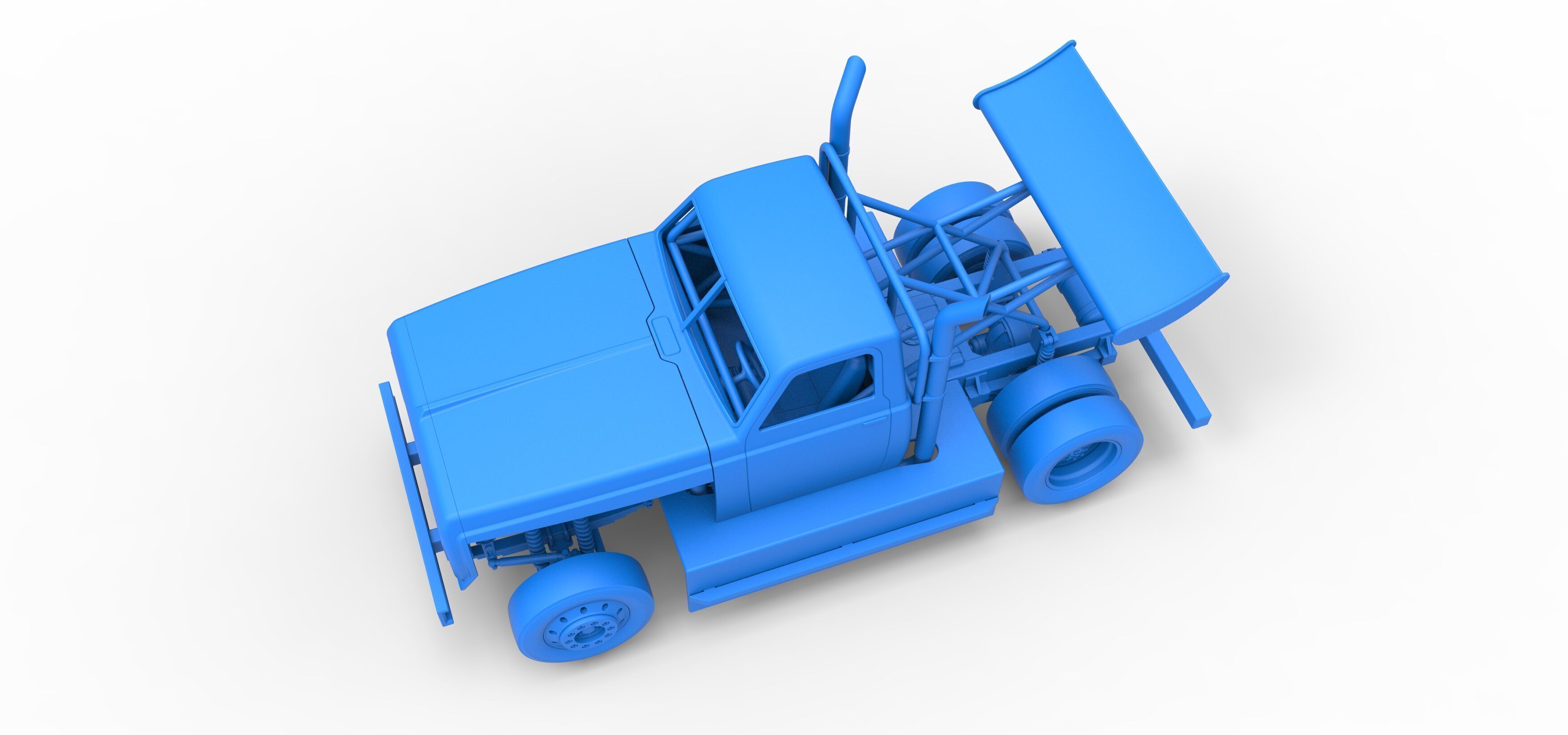 Big Rig Racing Semi truck Scale 1 to 25 3D print model_40