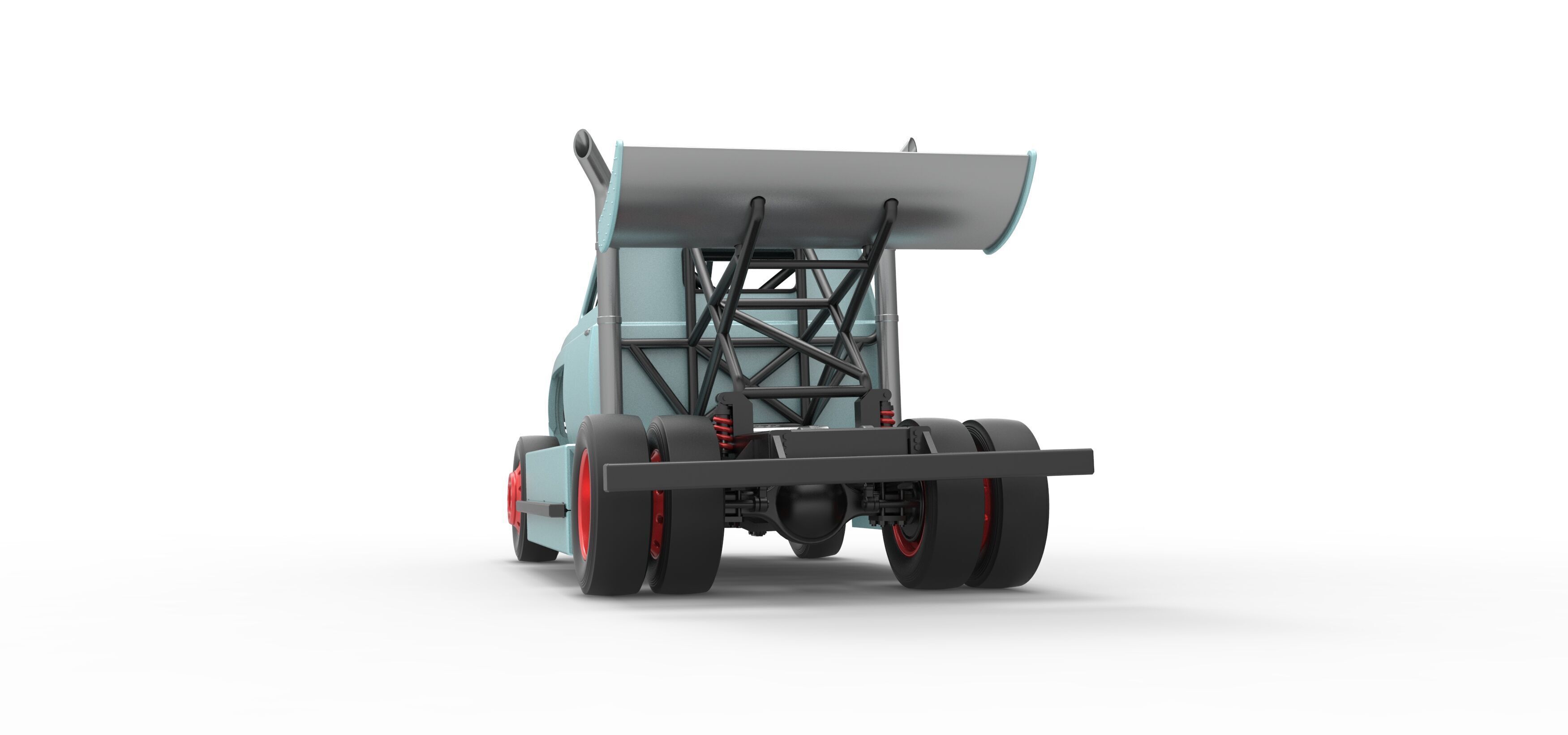 Big Rig Racing Semi truck Scale 1 to 25 3D print model_15