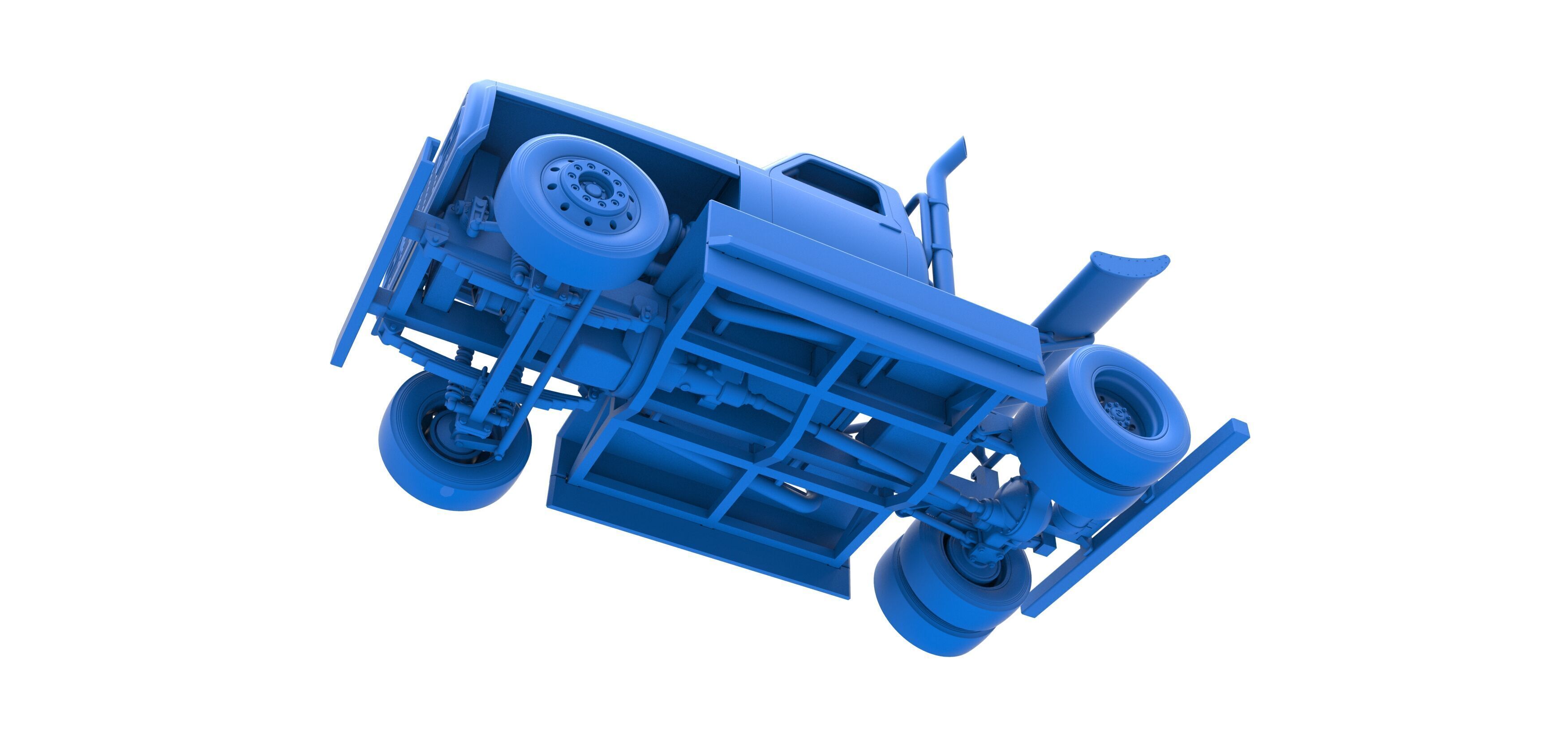 Big Rig Racing Semi truck Scale 1 to 25 3D print model_39