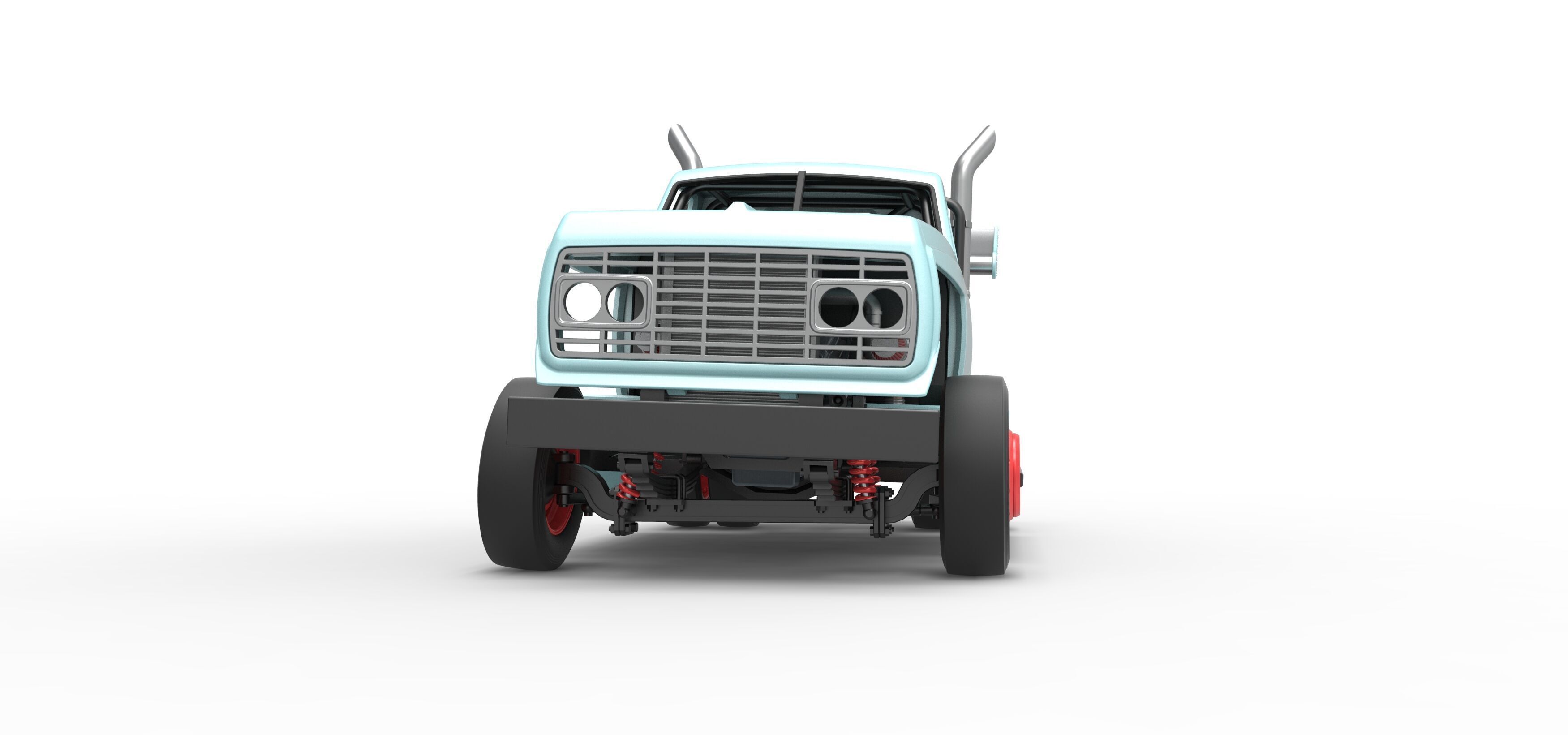 Big Rig Racing Semi truck Scale 1 to 25 3D print model_6