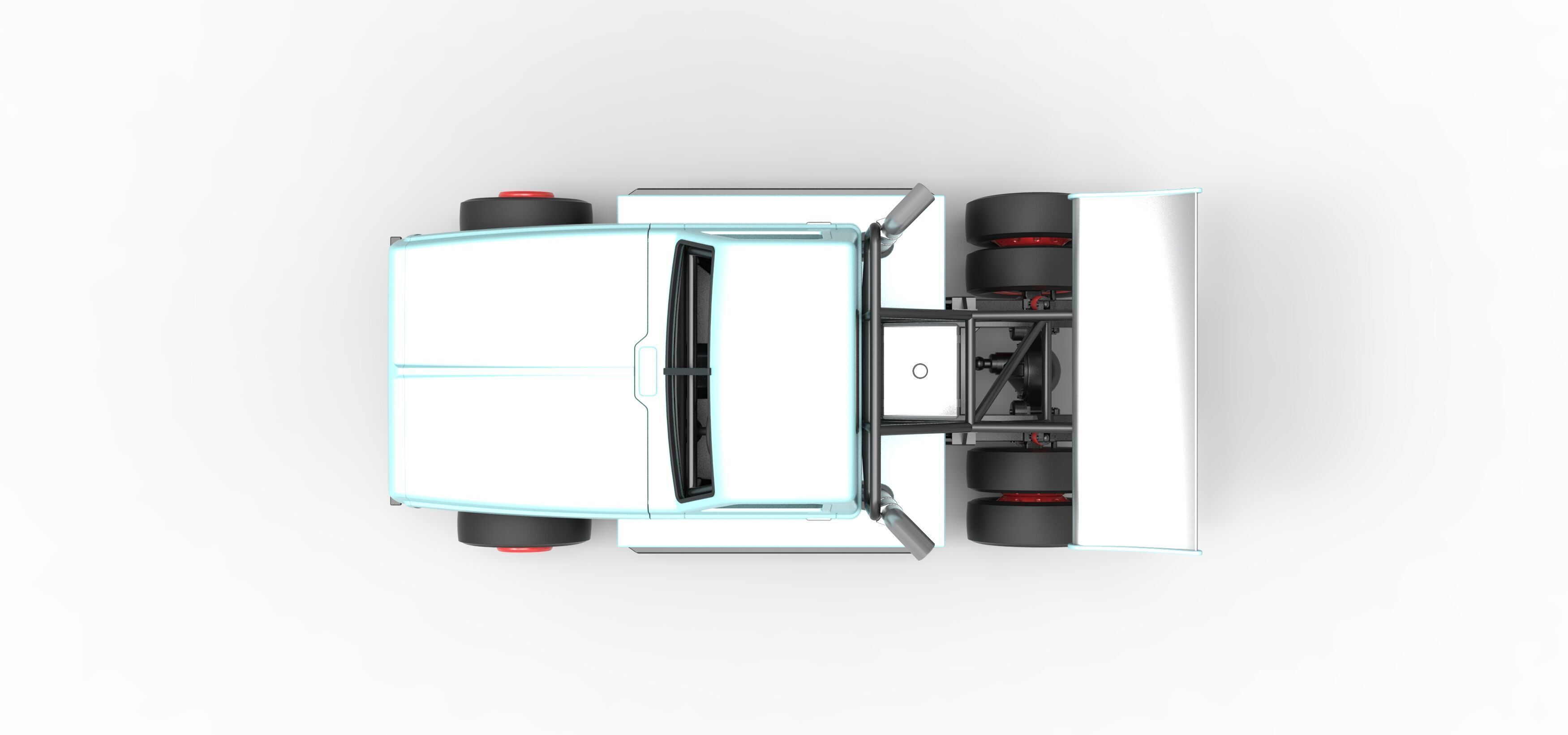 Big Rig Racing Semi truck Scale 1 to 25 3D print model_11