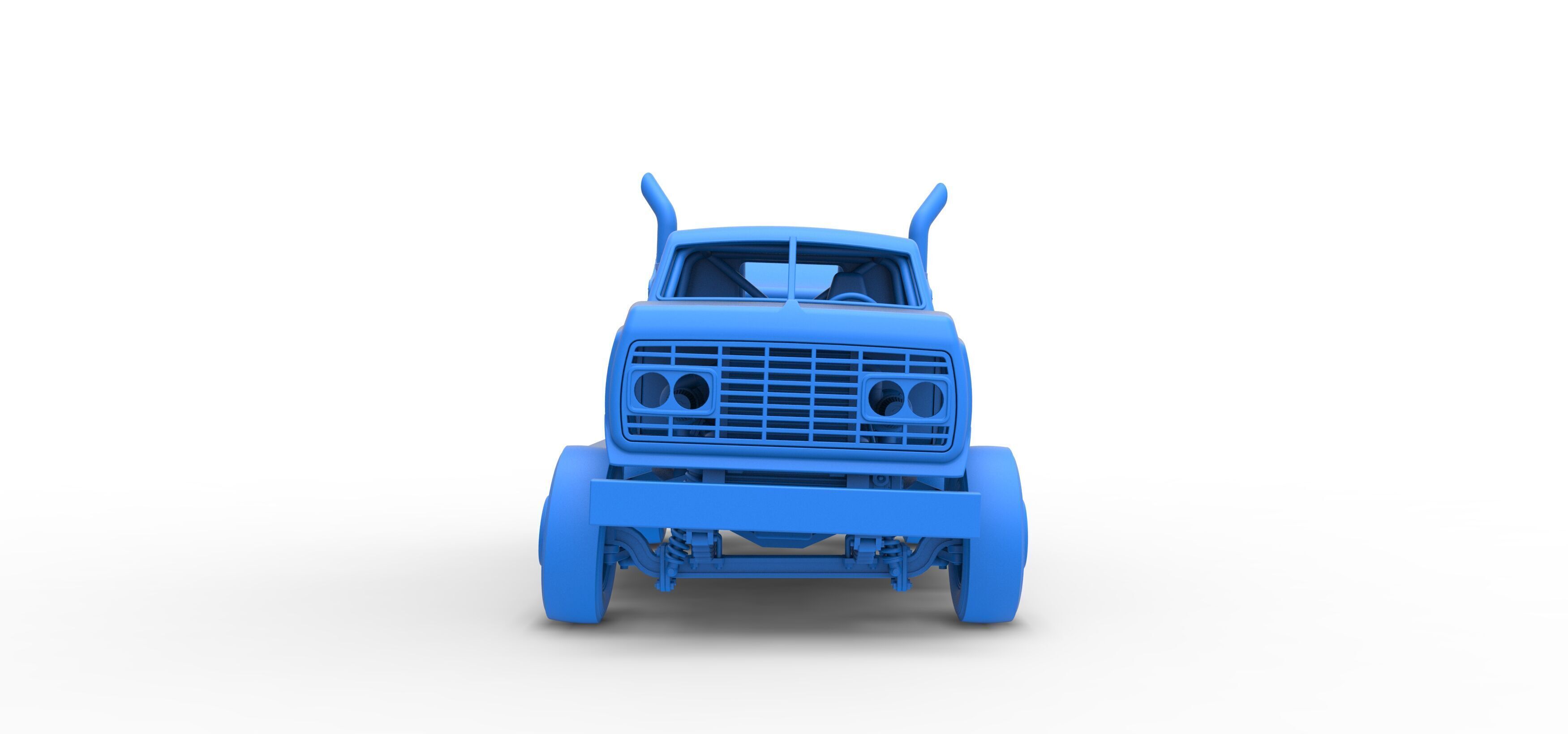 Big Rig Racing Semi truck Scale 1 to 25 3D print model_43