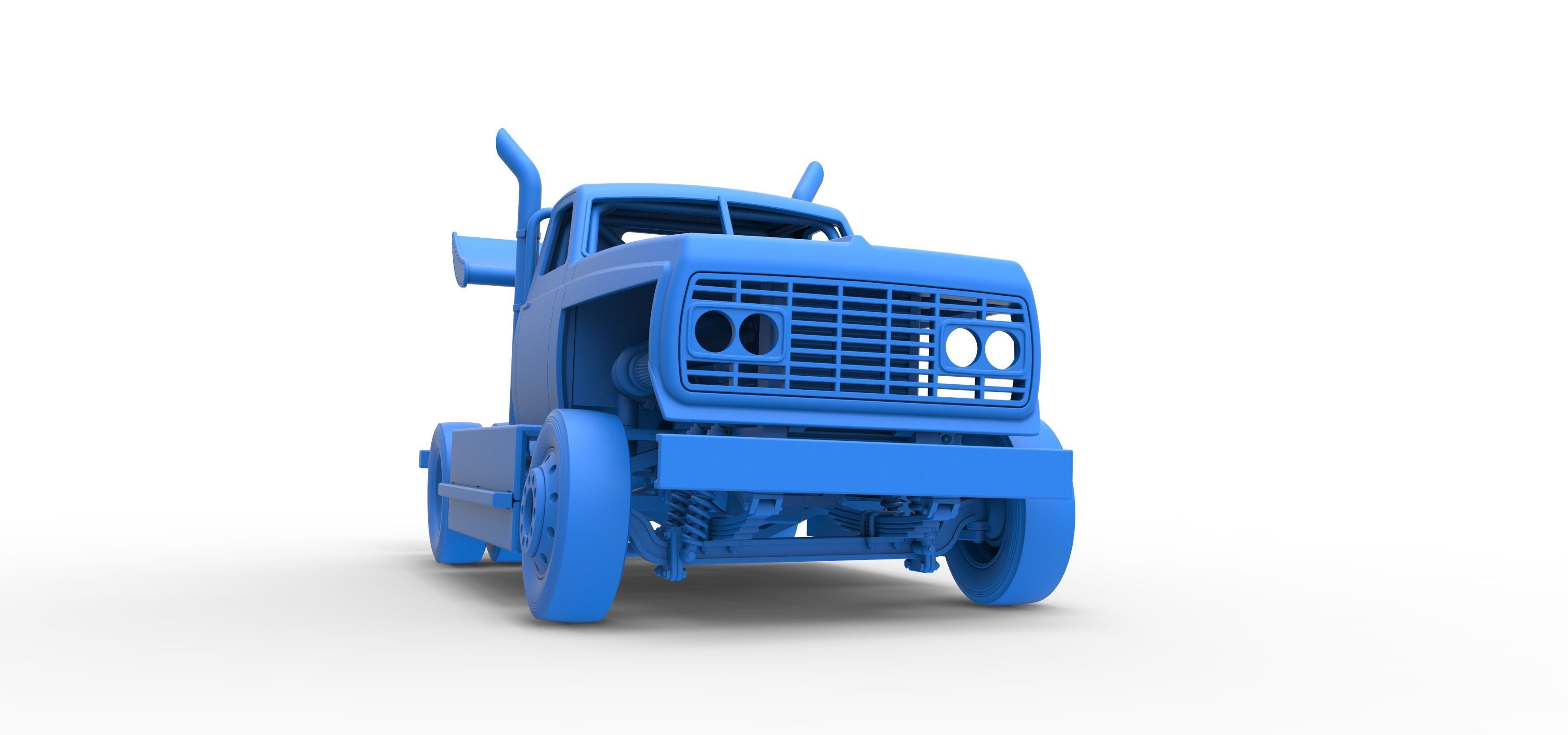 Big Rig Racing Semi truck Scale 1 to 25 3D print model_63