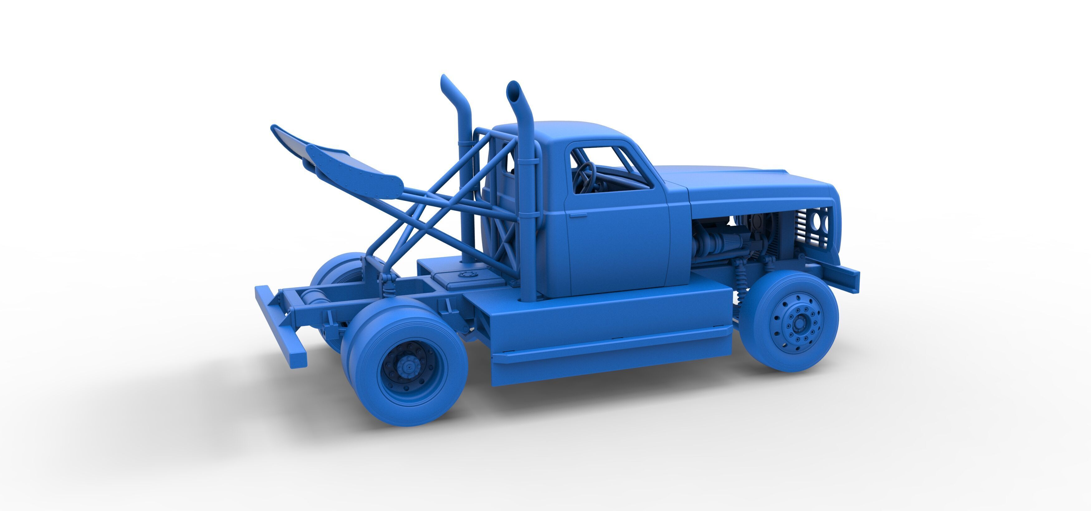 Big Rig Racing Semi truck Scale 1 to 25 3D print model_56