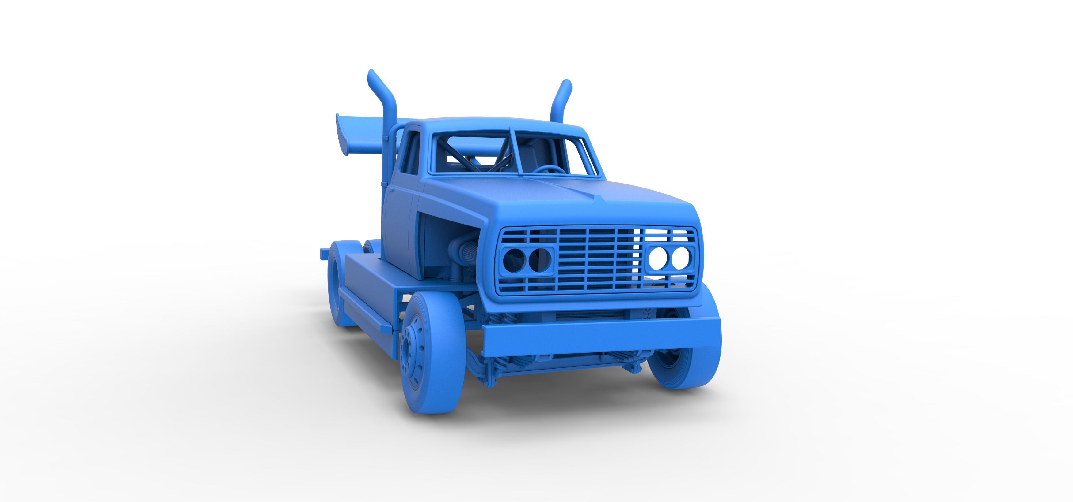 Big Rig Racing Semi truck Scale 1 to 25 3D print model_62