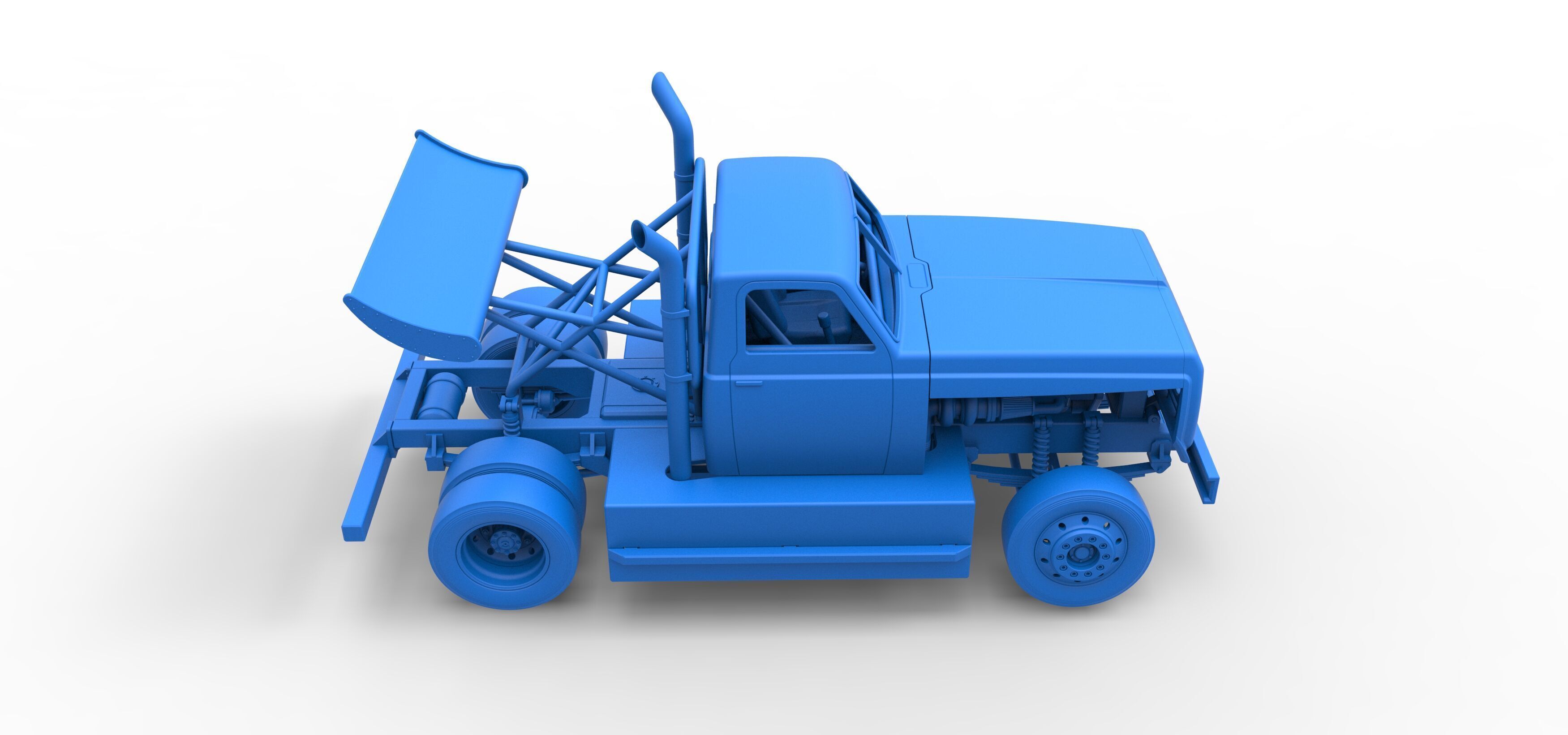 Big Rig Racing Semi truck Scale 1 to 25 3D print model_59